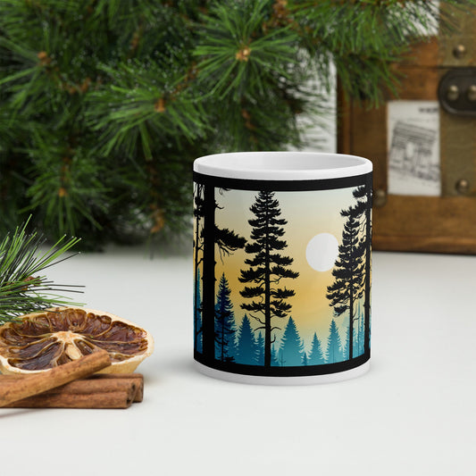 Misty Forest White Glossy Mug (11 oz, 15 oz, 20 oz) - Mugs - Discovery Co.