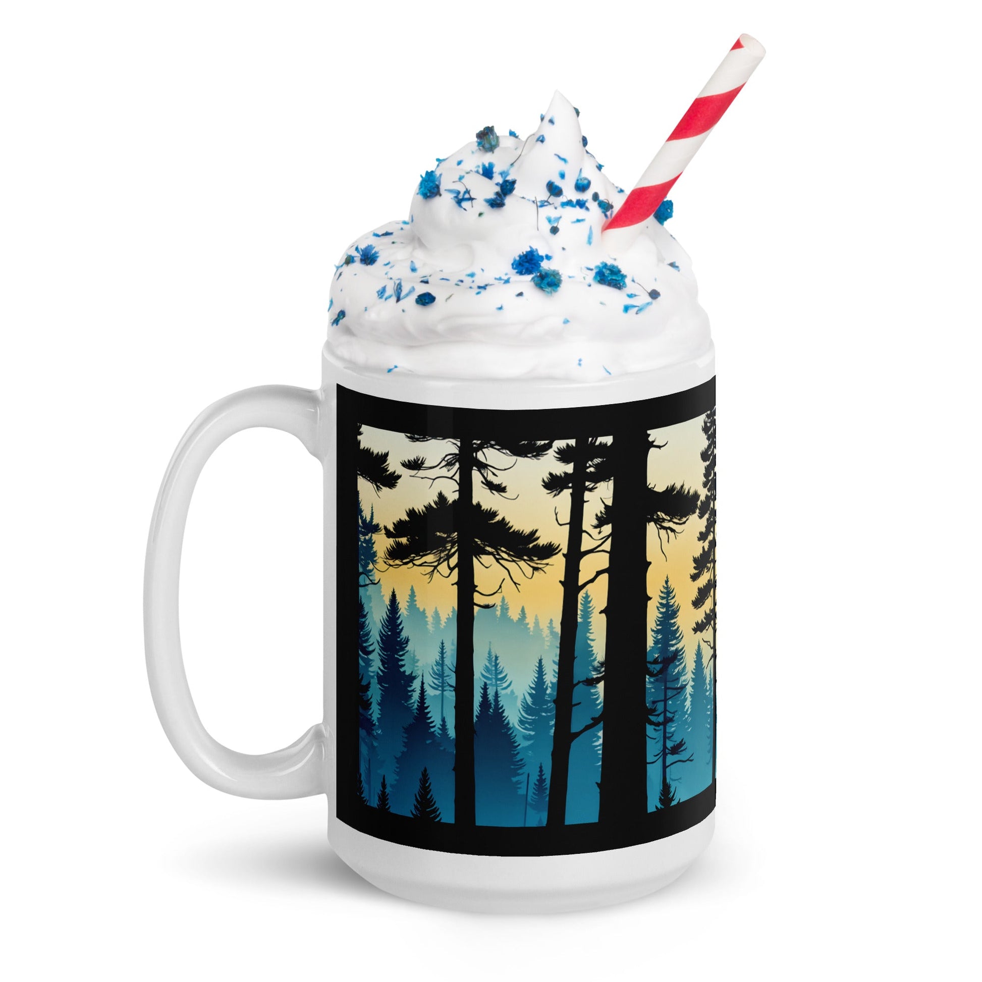 Misty Forest White Glossy Mug (11 oz, 15 oz, 20 oz) - Mugs - Discovery Co.