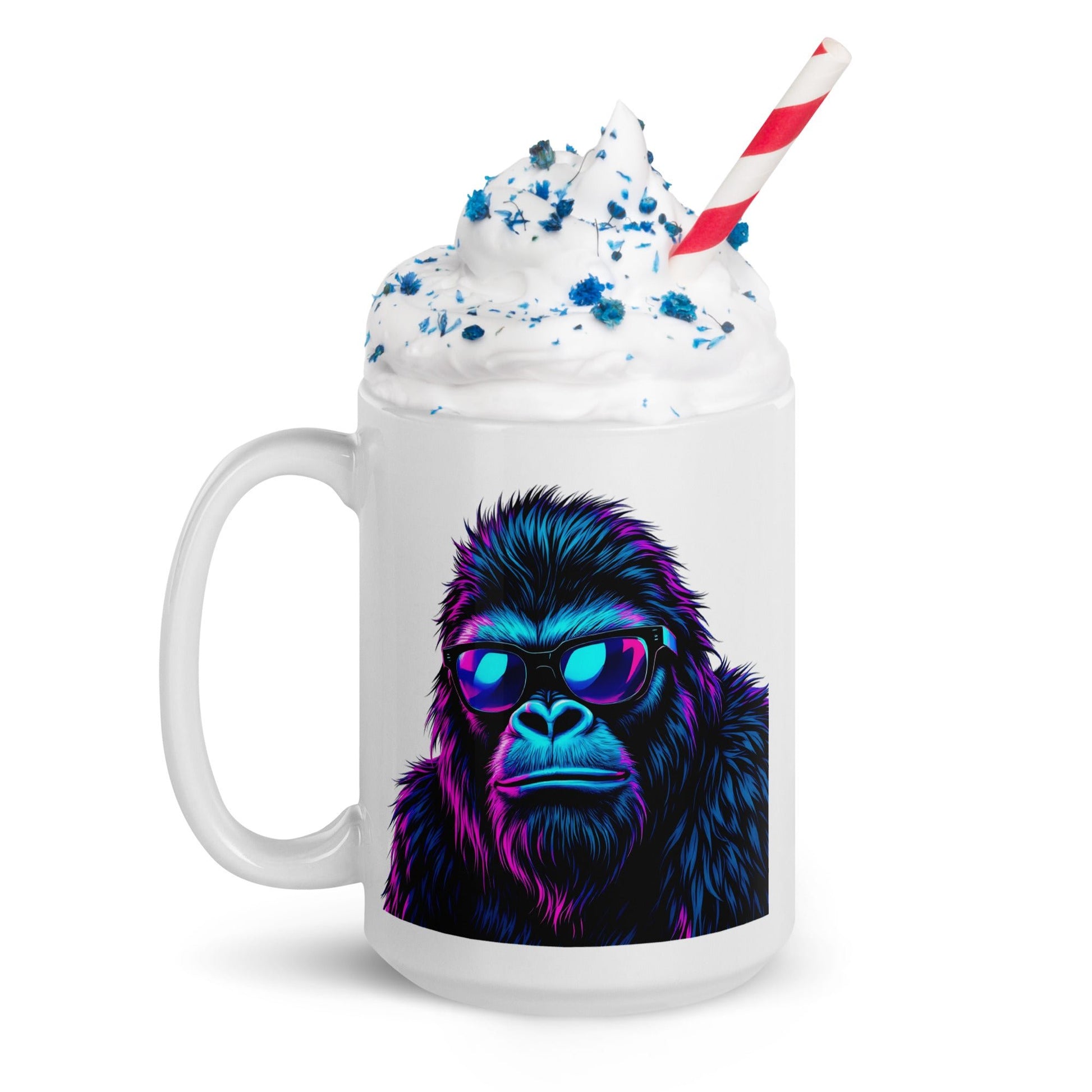 Monkey White Glossy Mug (11 oz, 15 oz, 20 oz) - Mugs - Discovery Co.