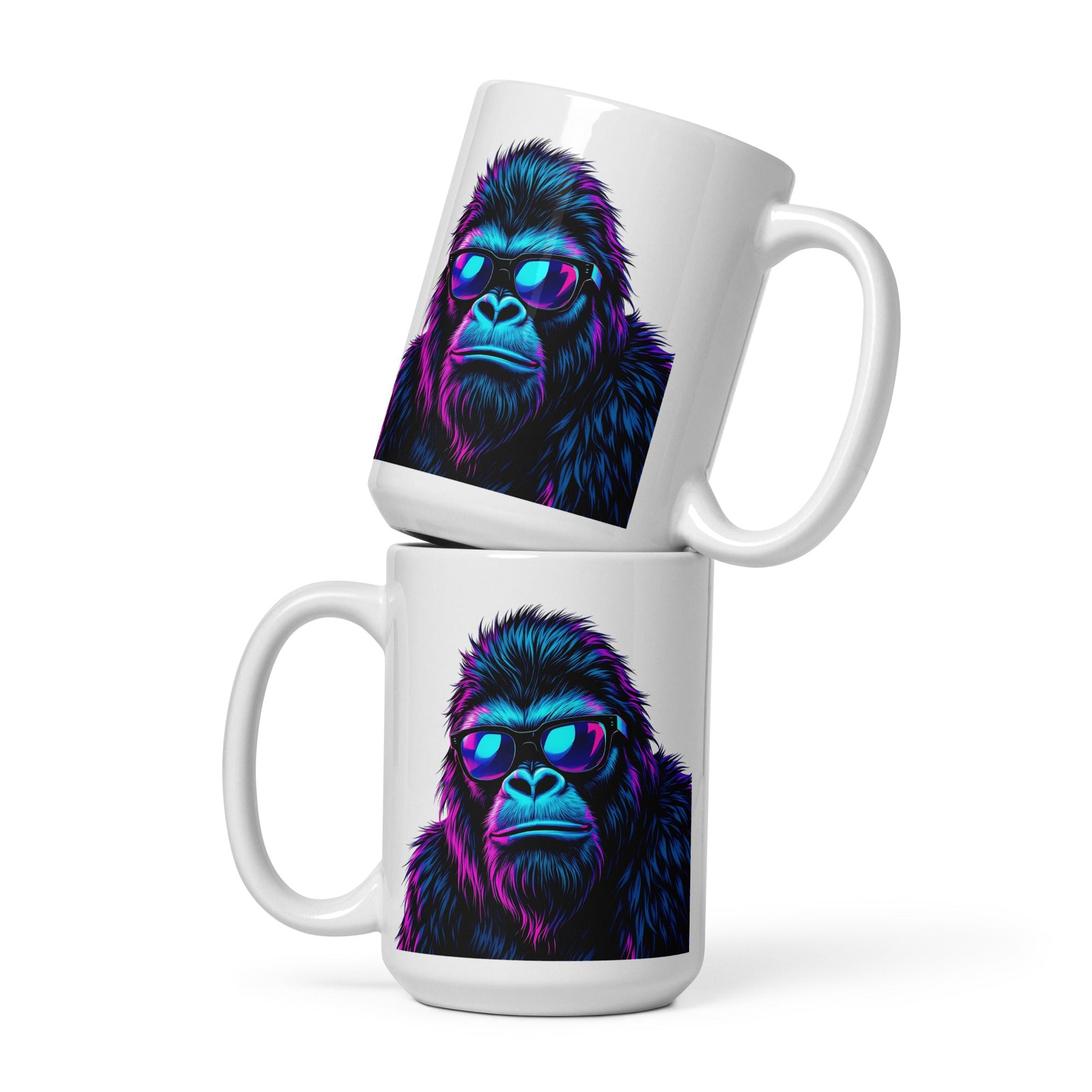Monkey White Glossy Mug (11 oz, 15 oz, 20 oz) - Mugs - Discovery Co.