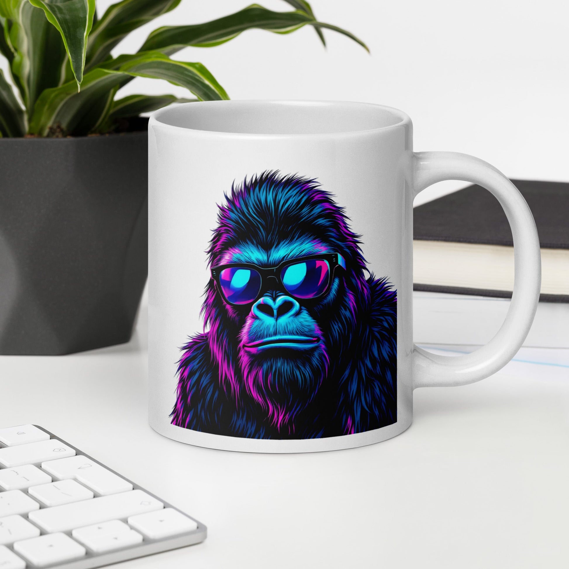 Monkey White Glossy Mug (11 oz, 15 oz, 20 oz) - Mugs - Discovery Co.