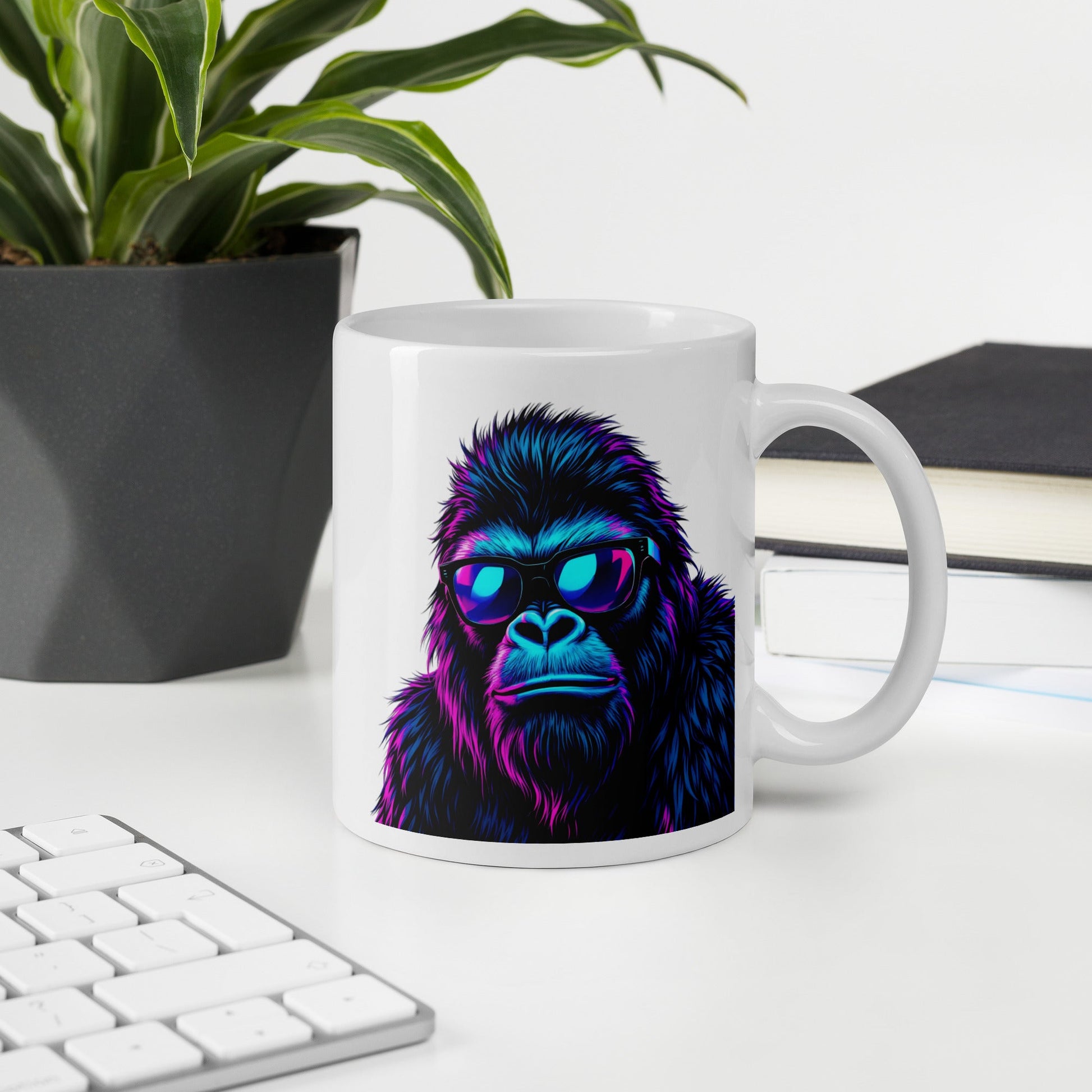Monkey White Glossy Mug (11 oz, 15 oz, 20 oz) - Mugs - Discovery Co.