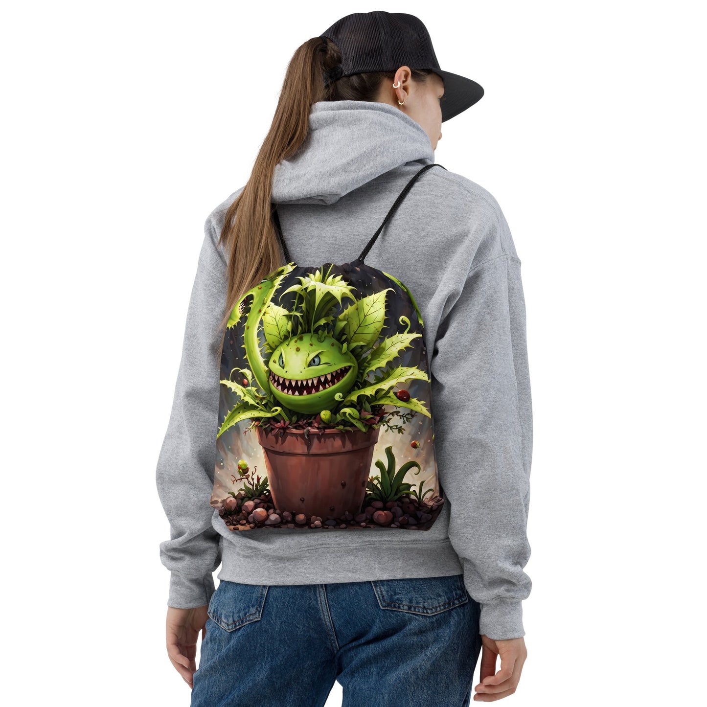 Monster Venus Flytrap Drawstring Bag - Drawstring Bag - Discovery Co.