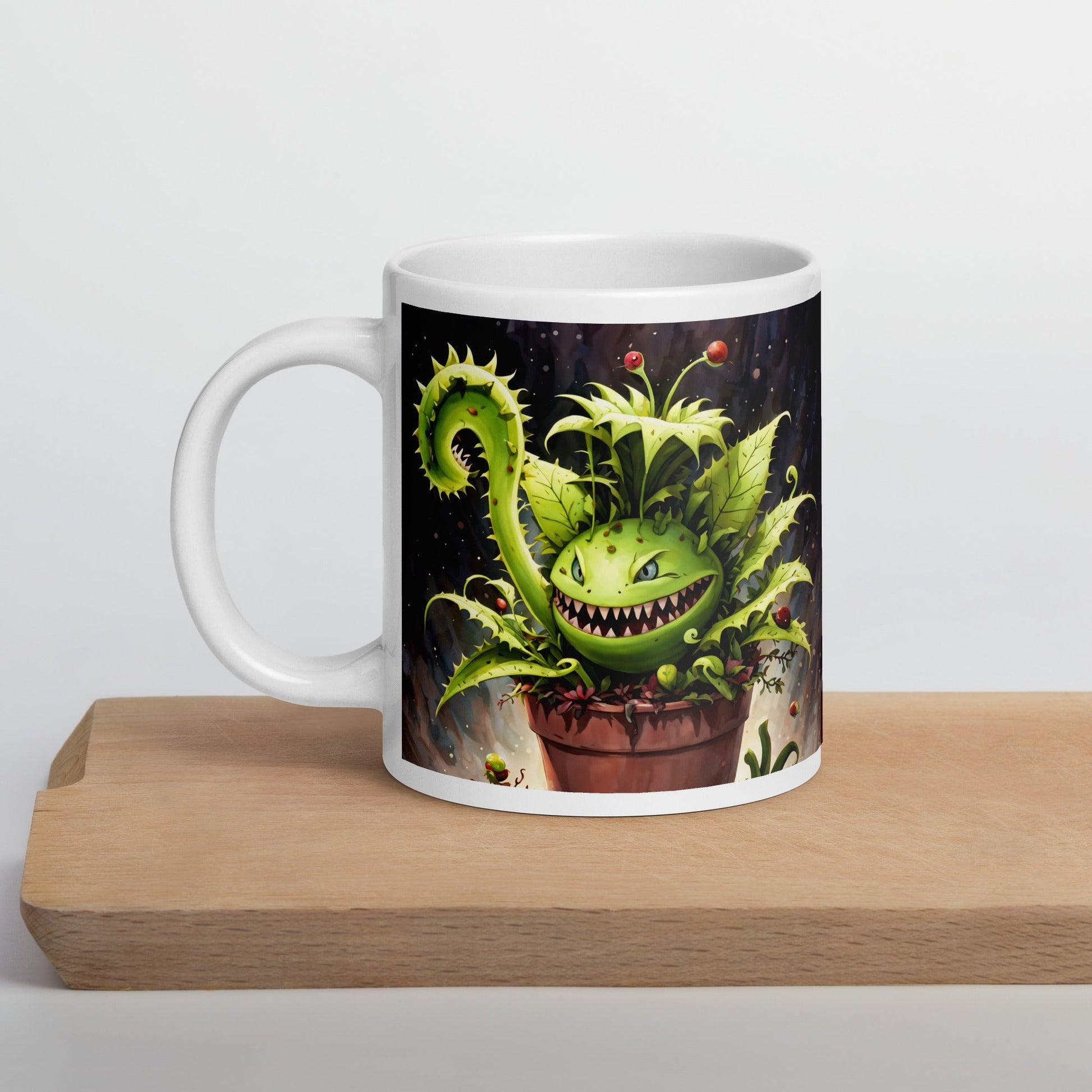 Monster Venus Flytrap White Glossy Mug (11 oz, 15 oz, 20 oz) - Mugs - Discovery Co.