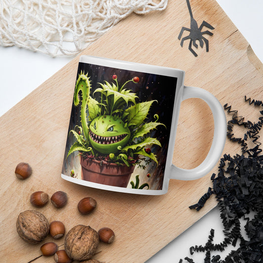 Monster Venus Flytrap White Glossy Mug (11 oz, 15 oz, 20 oz) - Mugs - Discovery Co.