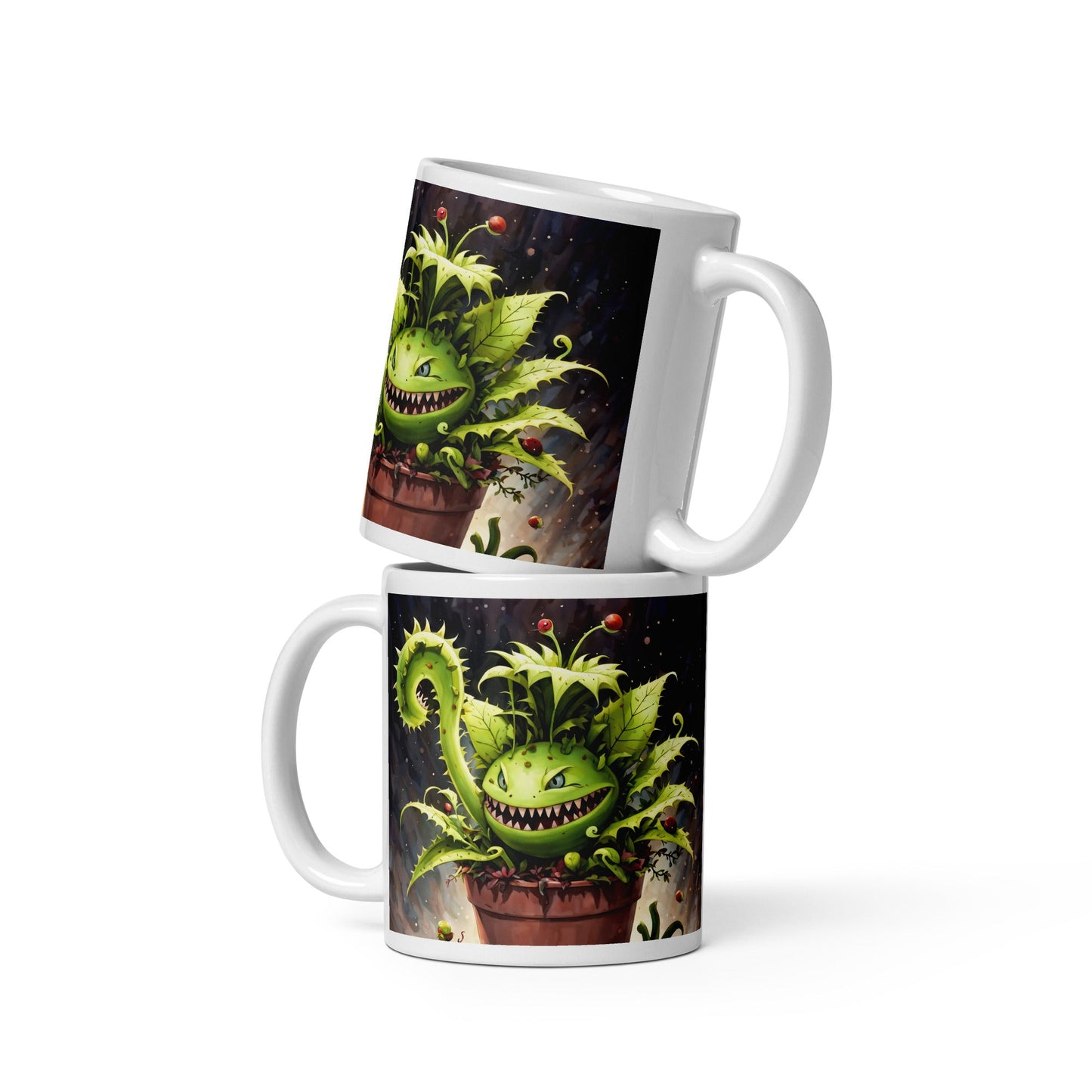 Monster Venus Flytrap White Glossy Mug (11 oz, 15 oz, 20 oz) - Mugs - Discovery Co.