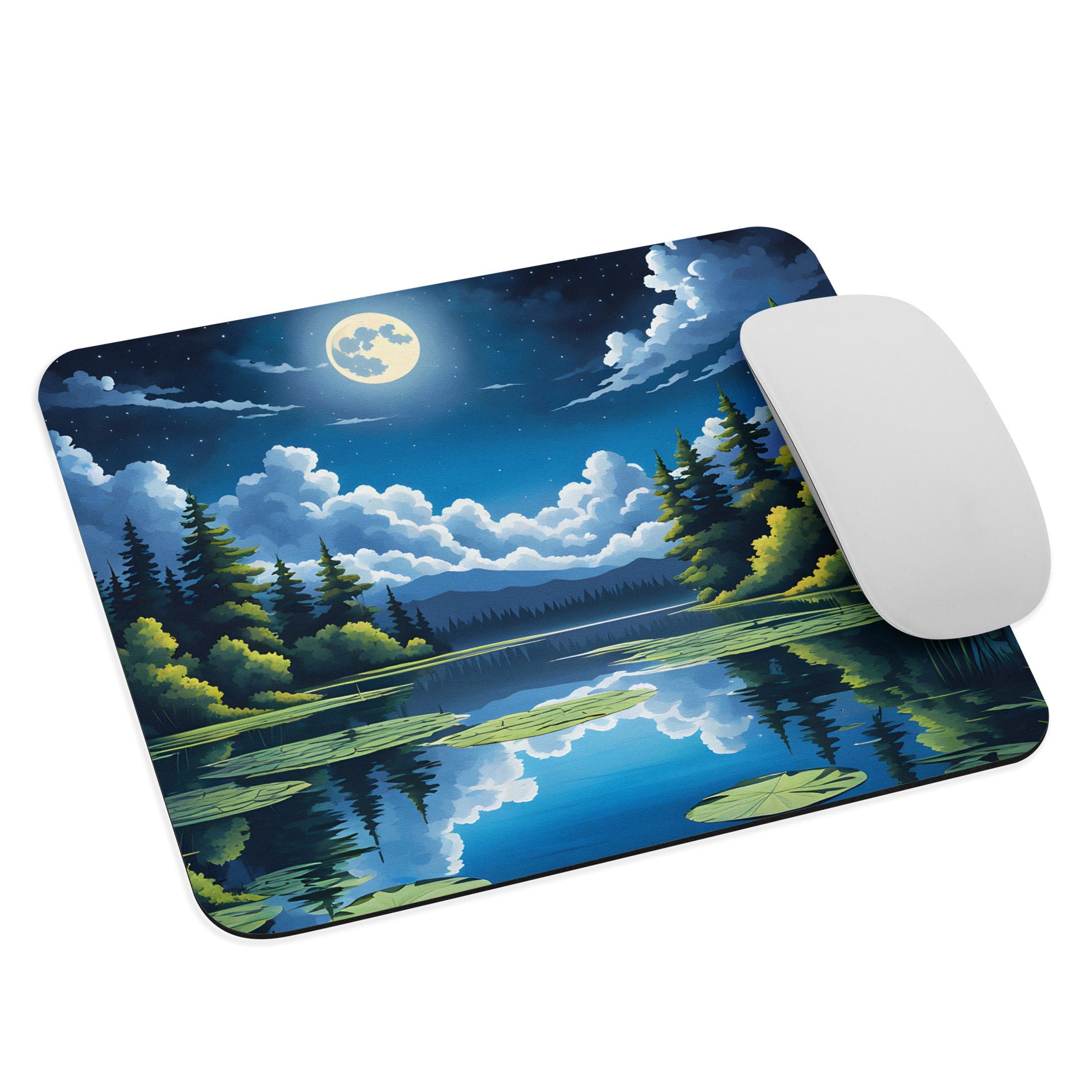 Moon Over Lake II Mouse Pad - Mouse Pads - Discovery Co.