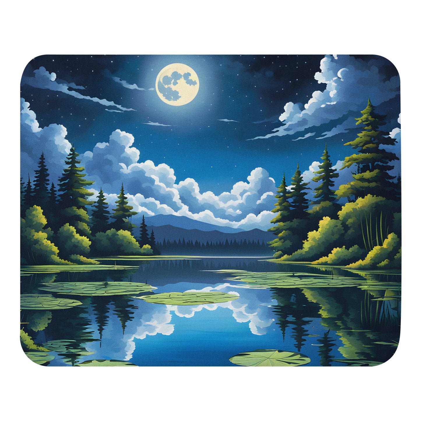 Moon Over Lake II Mouse Pad - Mouse Pads - Discovery Co.