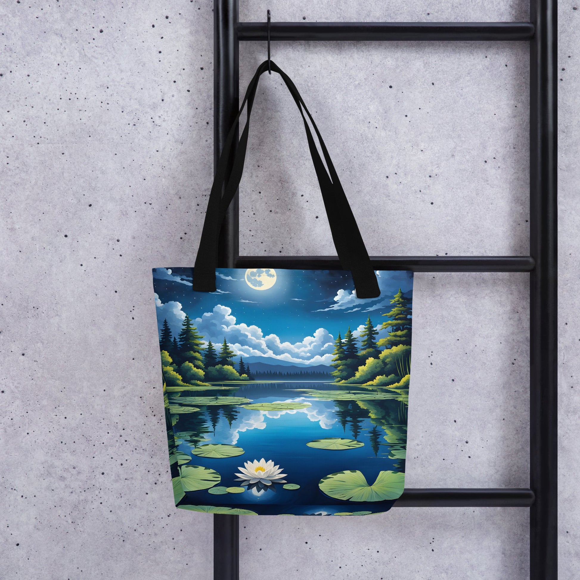 Moon Over Lake II Tote Bag - Tote Bags - Discovery Co.