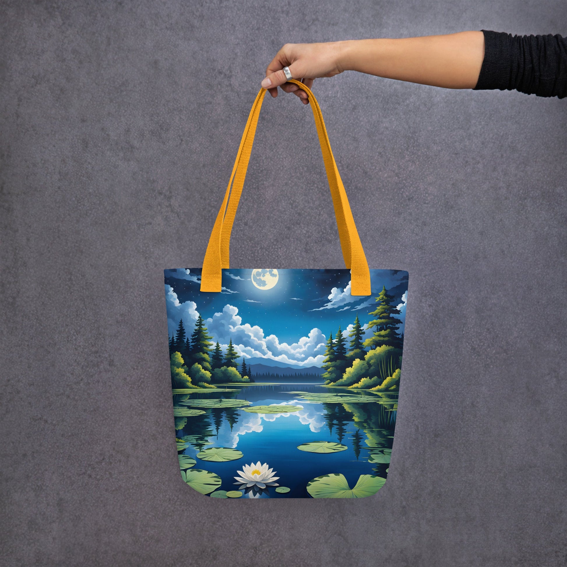 Moon Over Lake II Tote Bag - Tote Bags - Discovery Co.