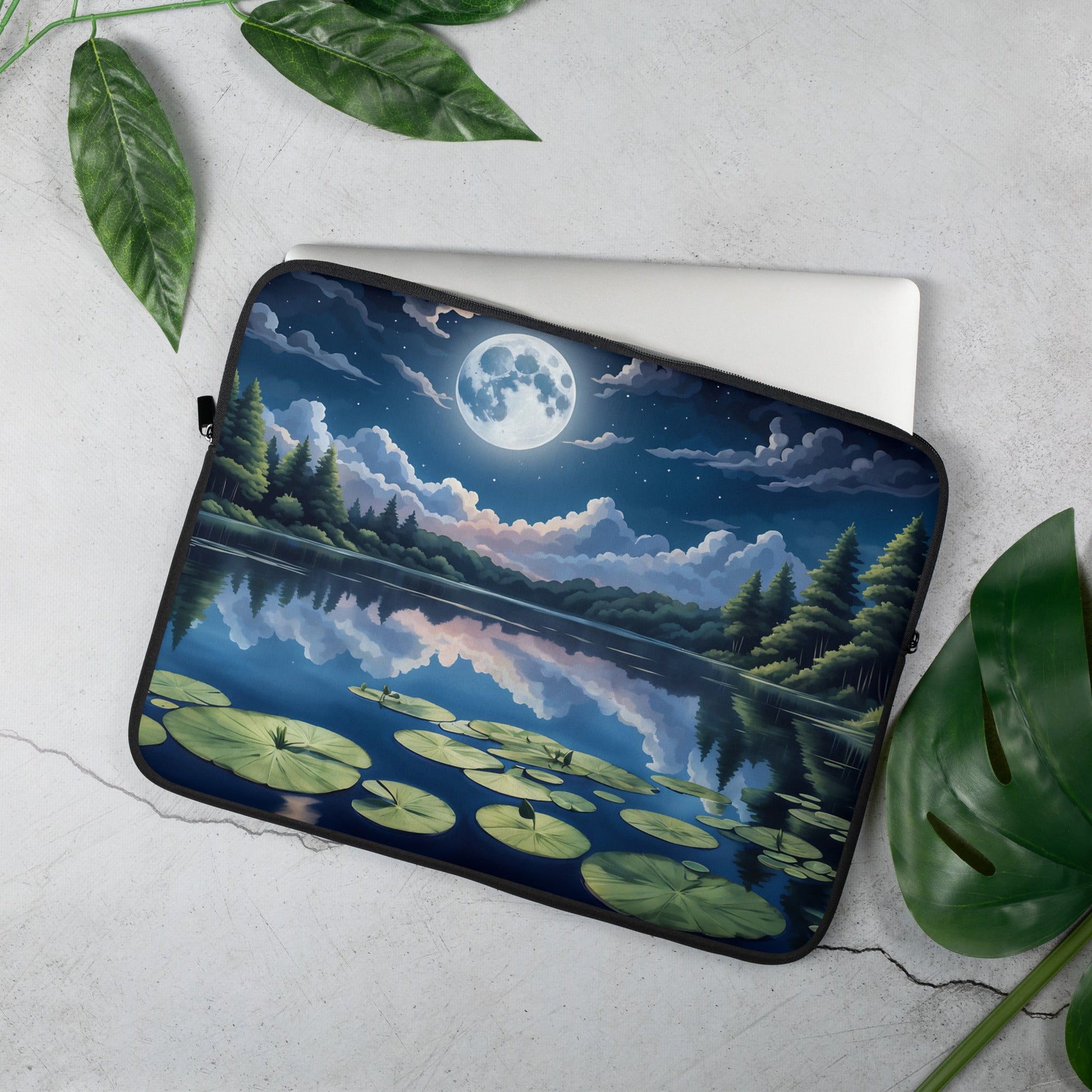Moonlit Lake Laptop Sleeve - Laptop Cases - Discovery Co.