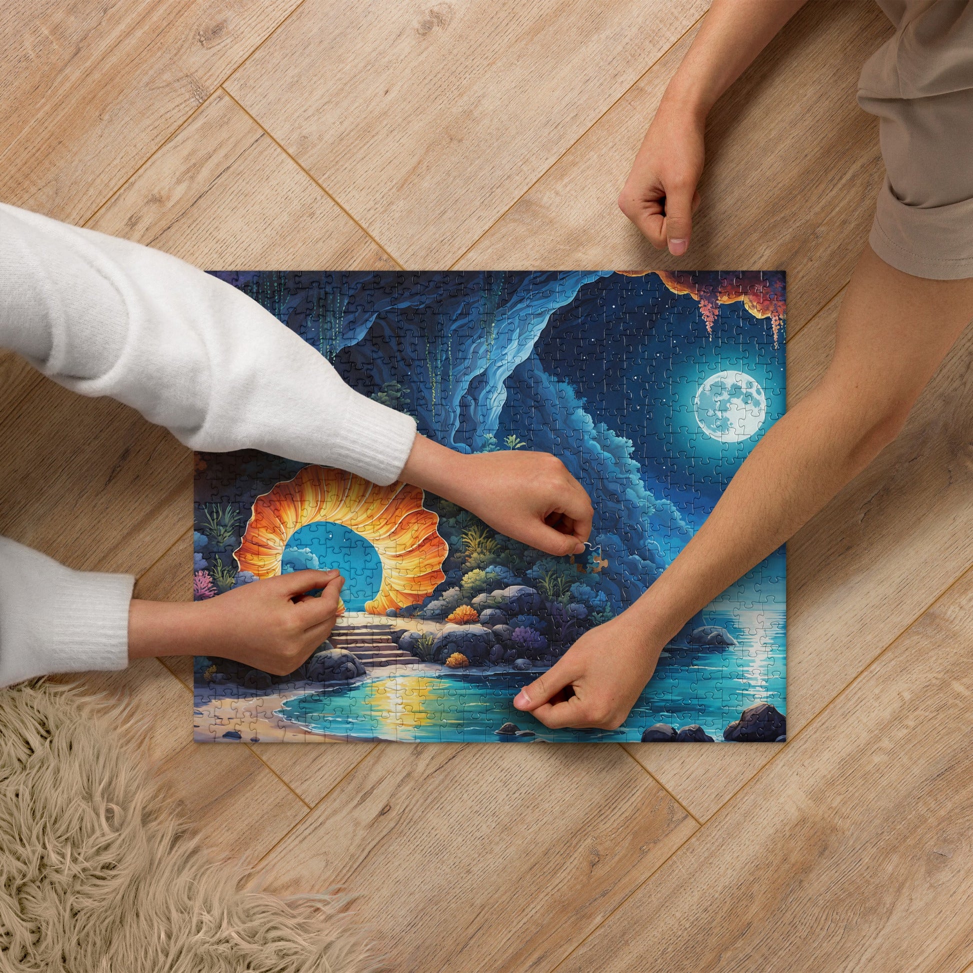 Moonlit Shore Jigsaw Puzzle - Puzzle - Discovery Co.