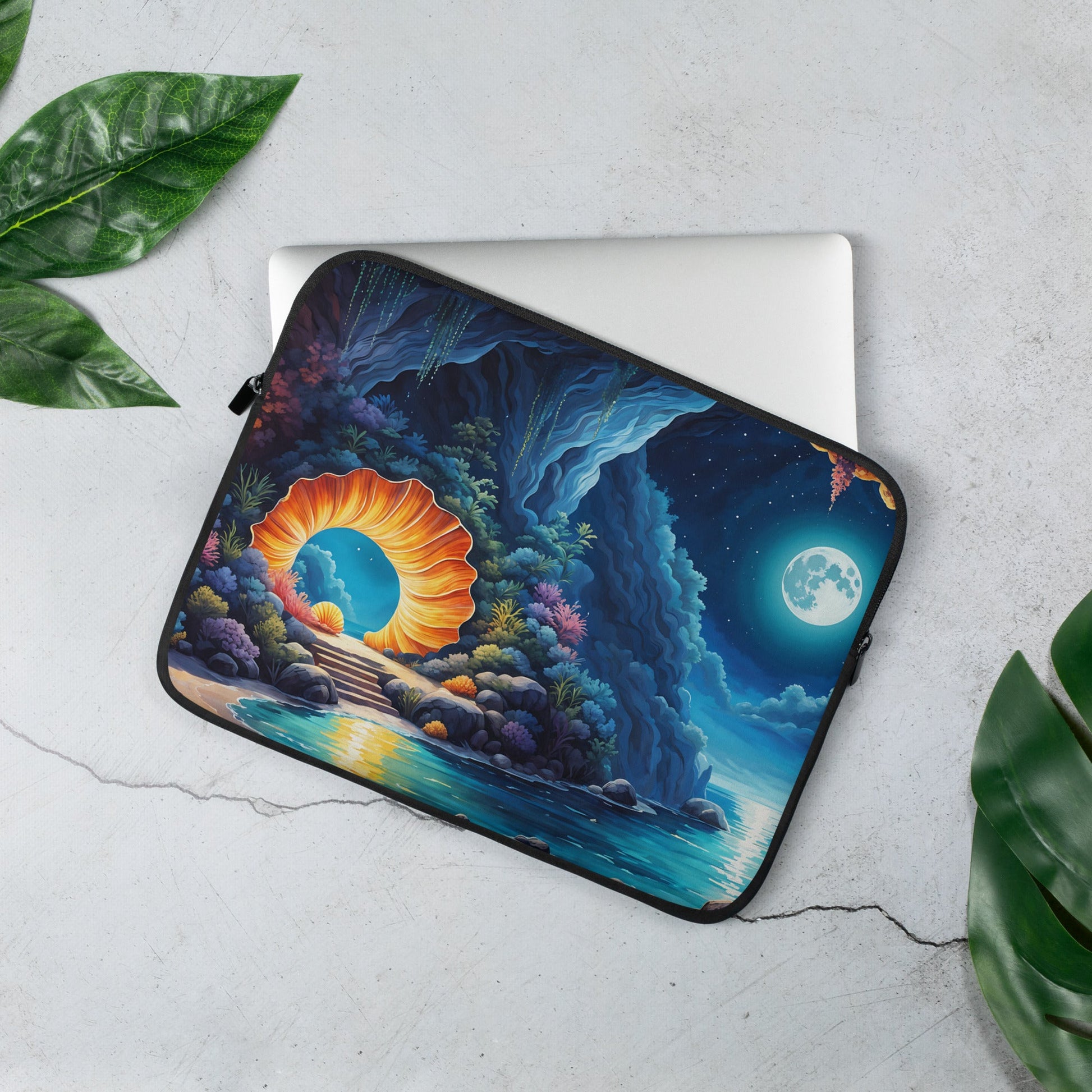 Moonlit Shore Laptop Sleeve - Laptop Cases - Discovery Co.