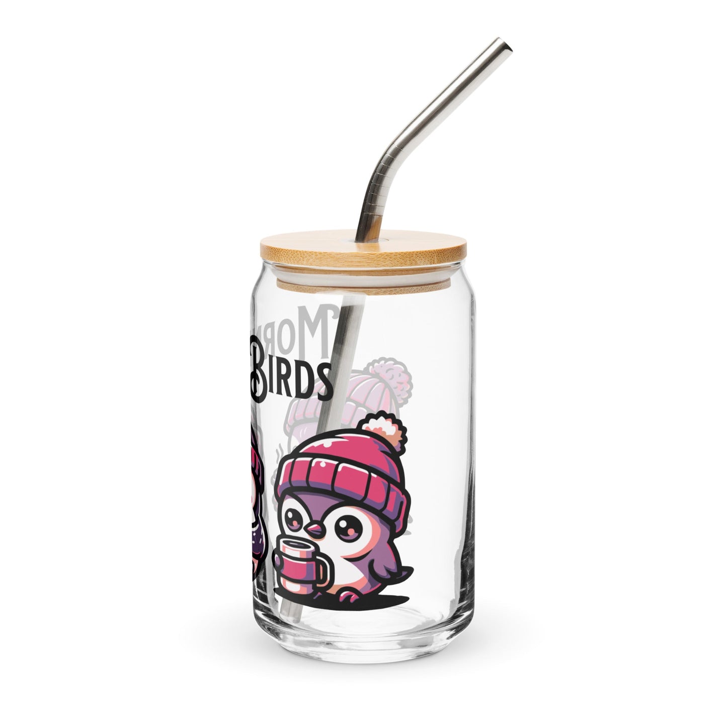 Morning Birds (Purple) Can - Shaped Glass - Can - Shaped Glass - Discovery Co.