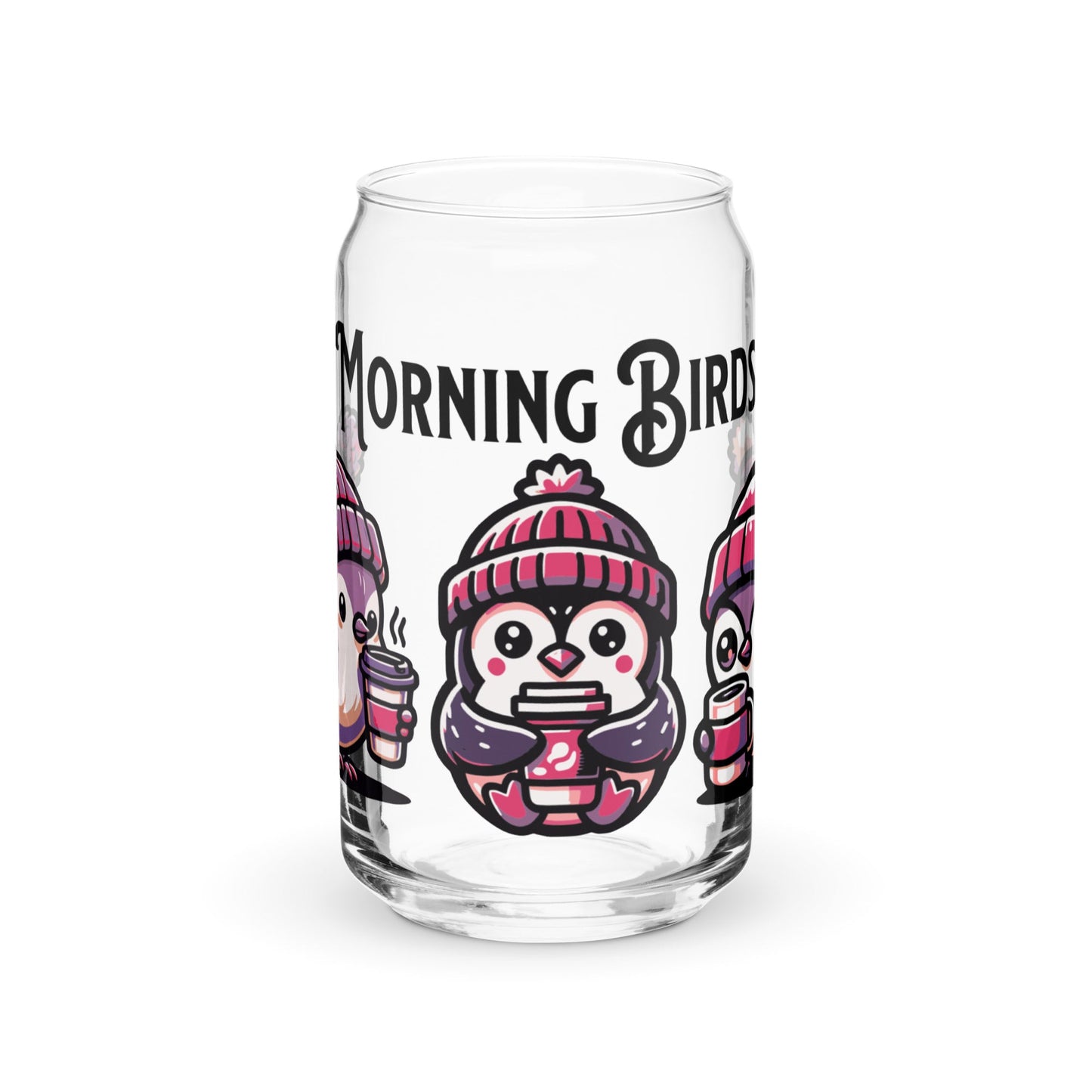 Morning Birds (Purple) Can - Shaped Glass - Can - Shaped Glass - Discovery Co.