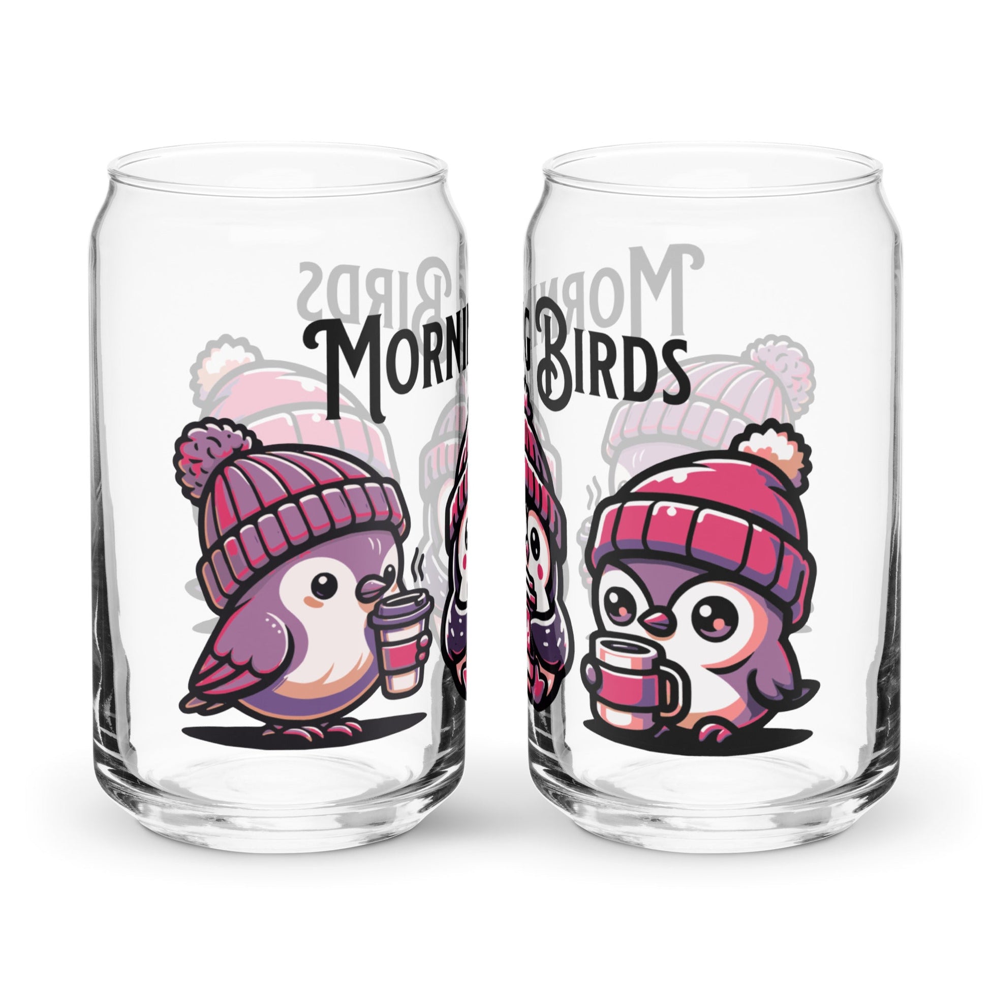 Morning Birds (Purple) Can - Shaped Glass - Can - Shaped Glass - Discovery Co.