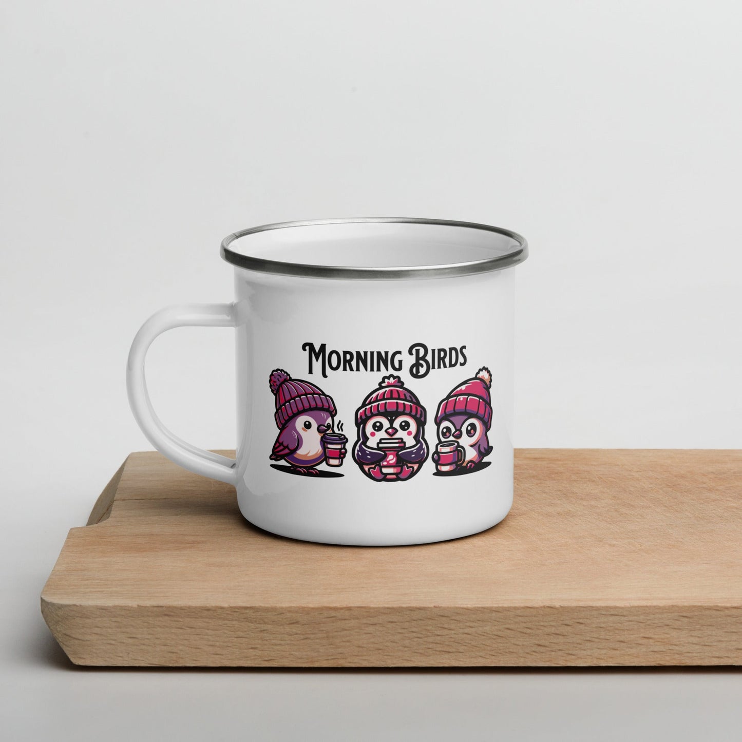Morning Birds (Purple) Enamel Mug - Mugs - Discovery Co.