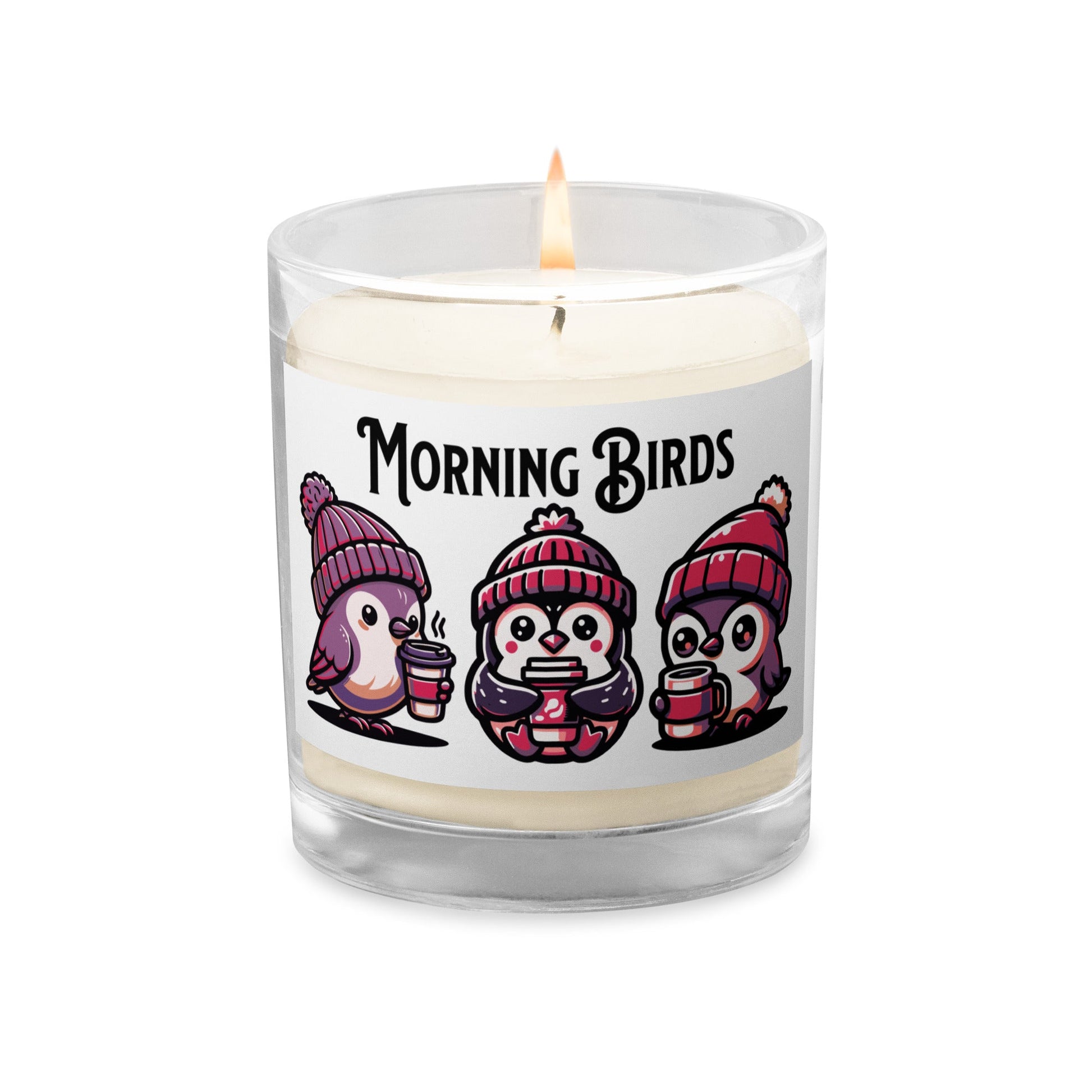 Morning Birds (Purple) Glass Jar Soy Wax Candle - Candles - Discovery Co.