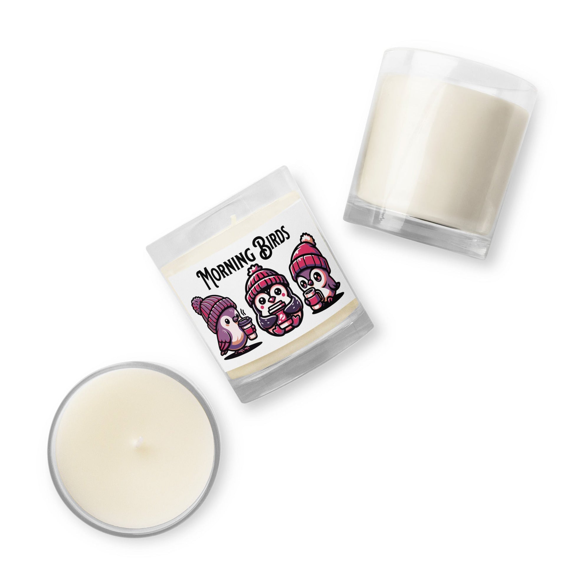 Morning Birds (Purple) Glass Jar Soy Wax Candle - Candles - Discovery Co.