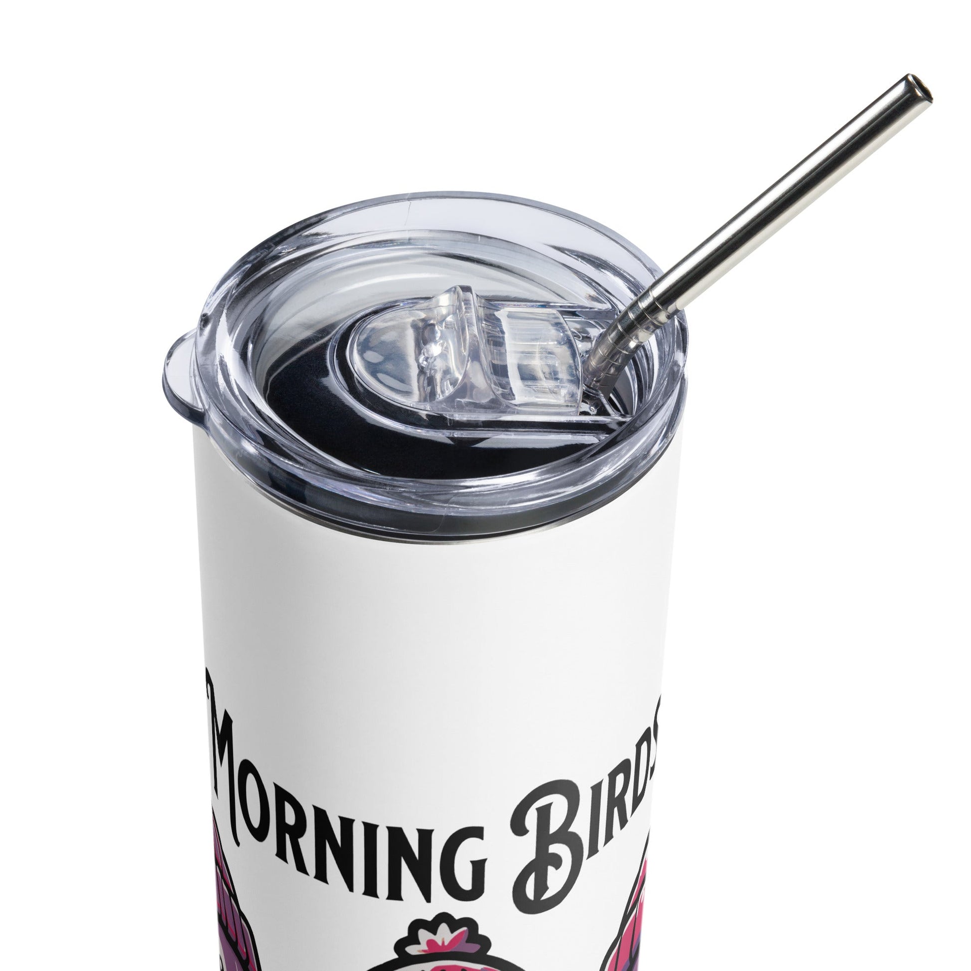 Morning Birds (Purple) Stainless Steel Tumbler - Steel Tumbler - Discovery Co.