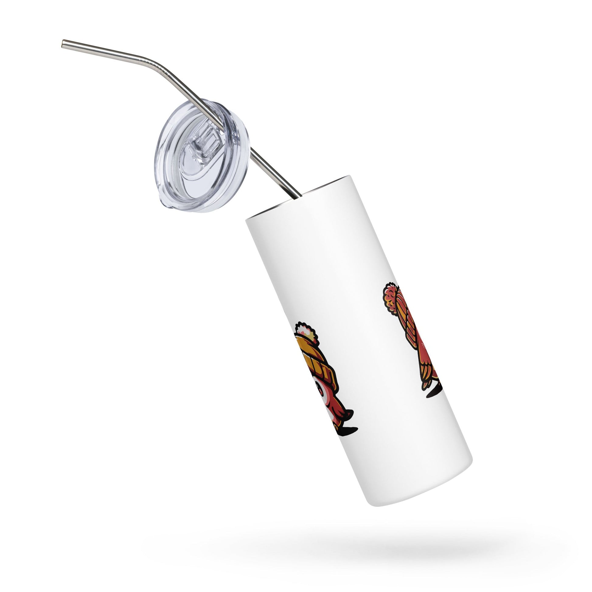 Morning Birds (Tan) Stainless Steel Tumbler - Steel Tumbler - Discovery Co.