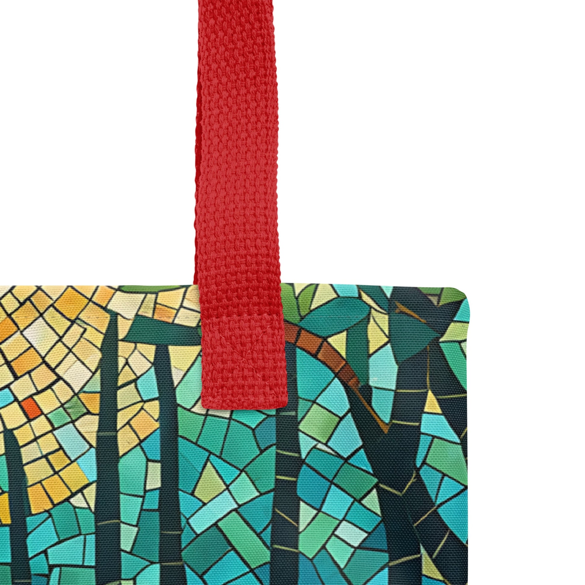 Mosaic Bunnies In The Forest Tote Bag - Tote Bags - Discovery Co.