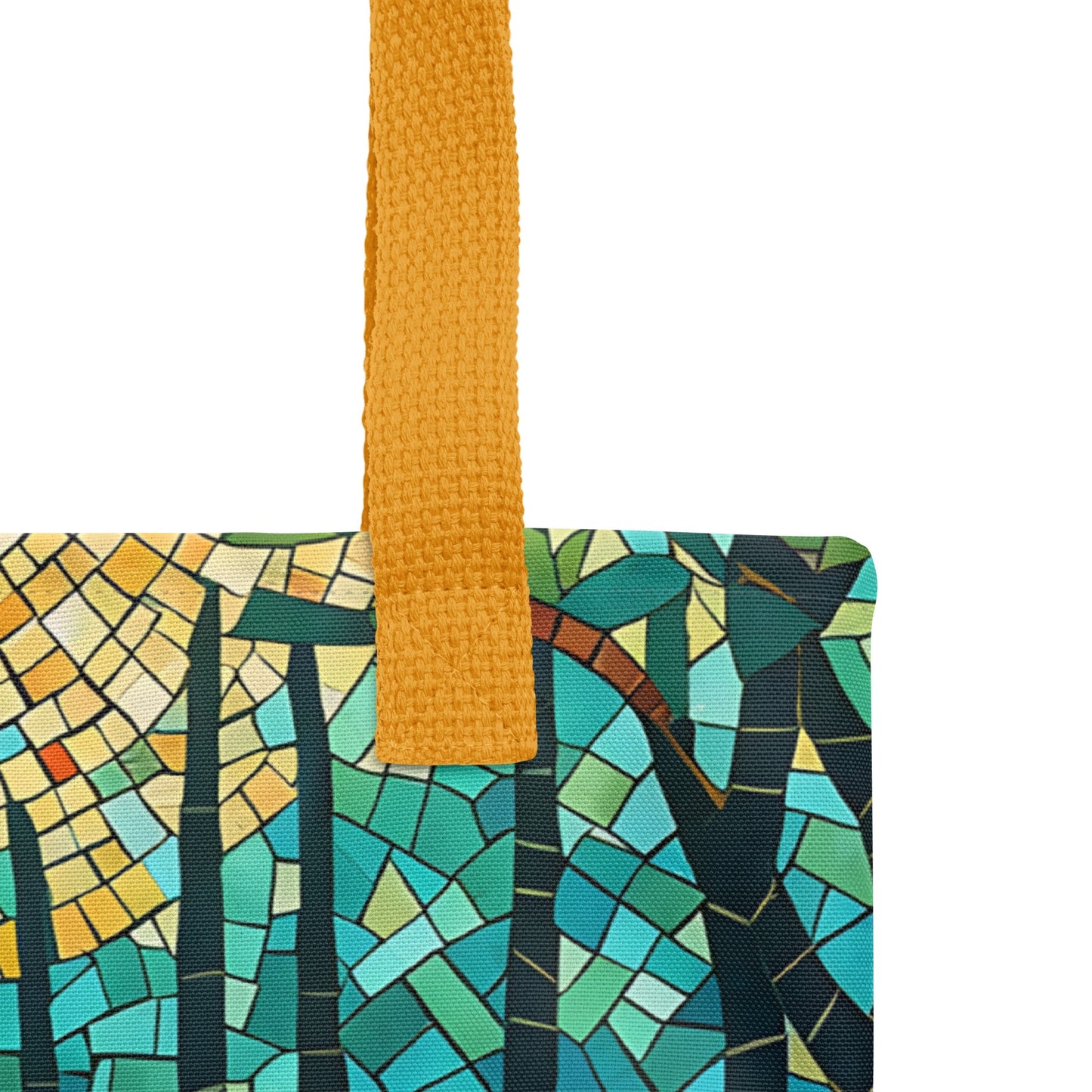 Mosaic Bunnies In The Forest Tote Bag - Tote Bags - Discovery Co.