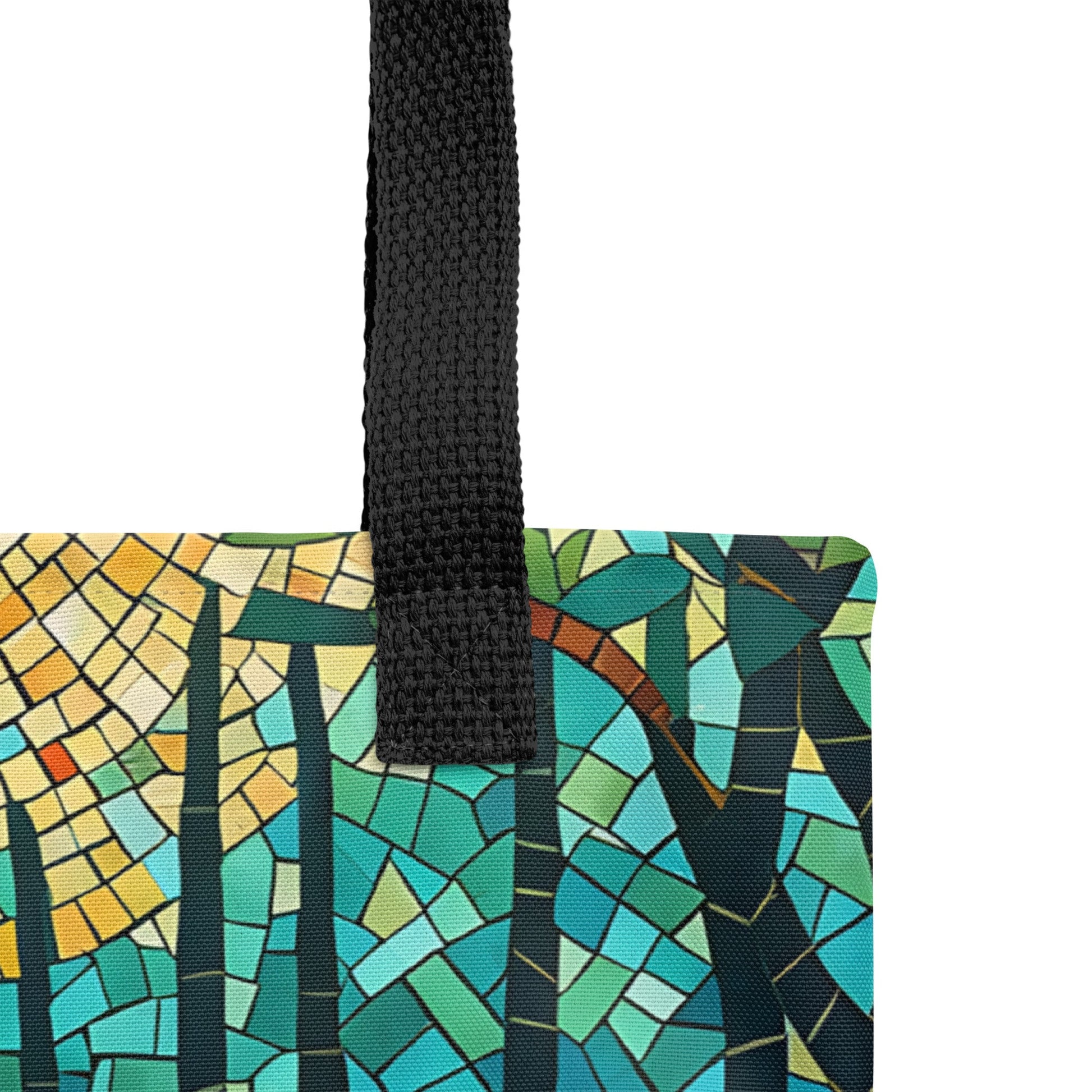 Mosaic Bunnies In The Forest Tote Bag - Tote Bags - Discovery Co.