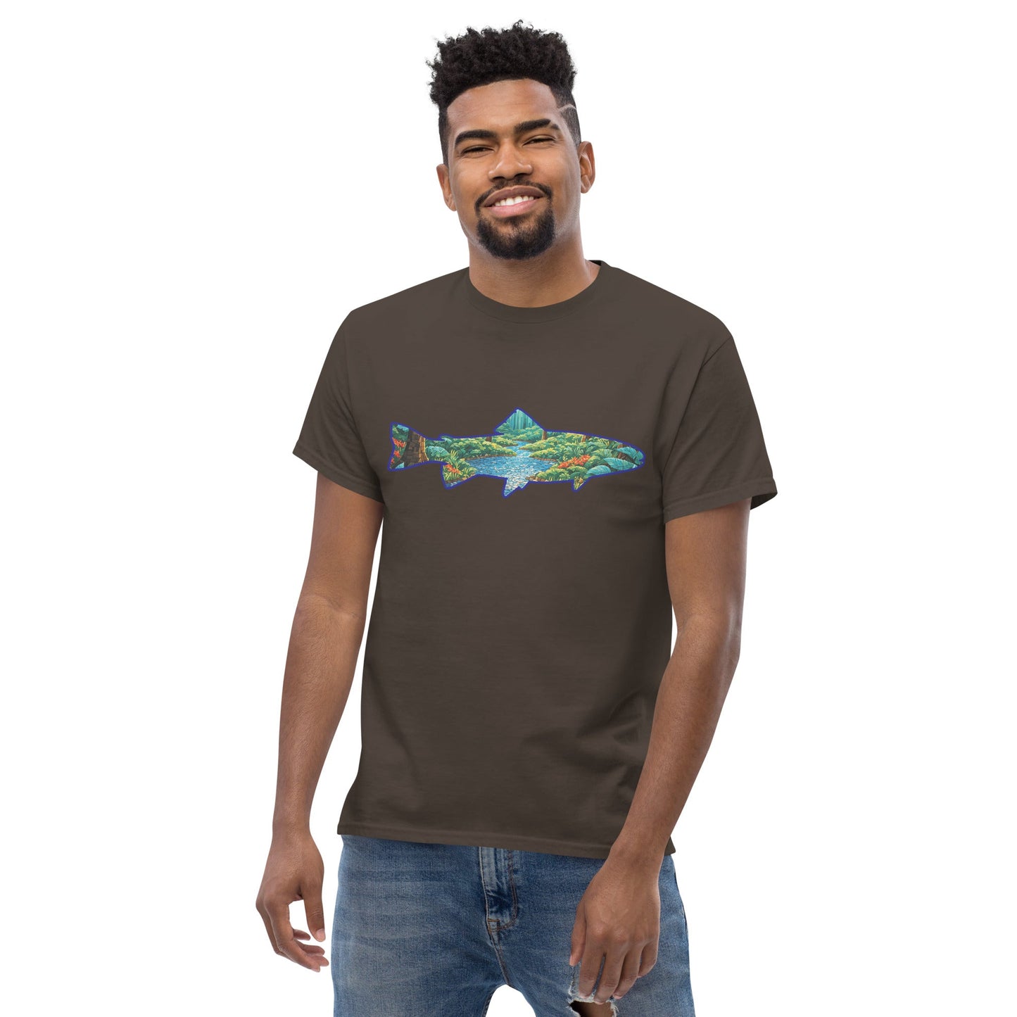 Mosaic Forest In Trout Men's Classic Tee - Men's Shirts - Discovery Co.