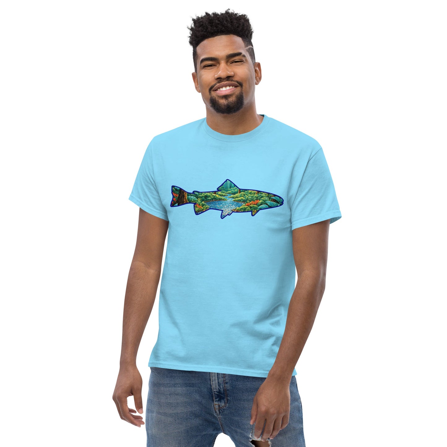 Mosaic Forest In Trout Men's Classic Tee - Men's Shirts - Discovery Co.