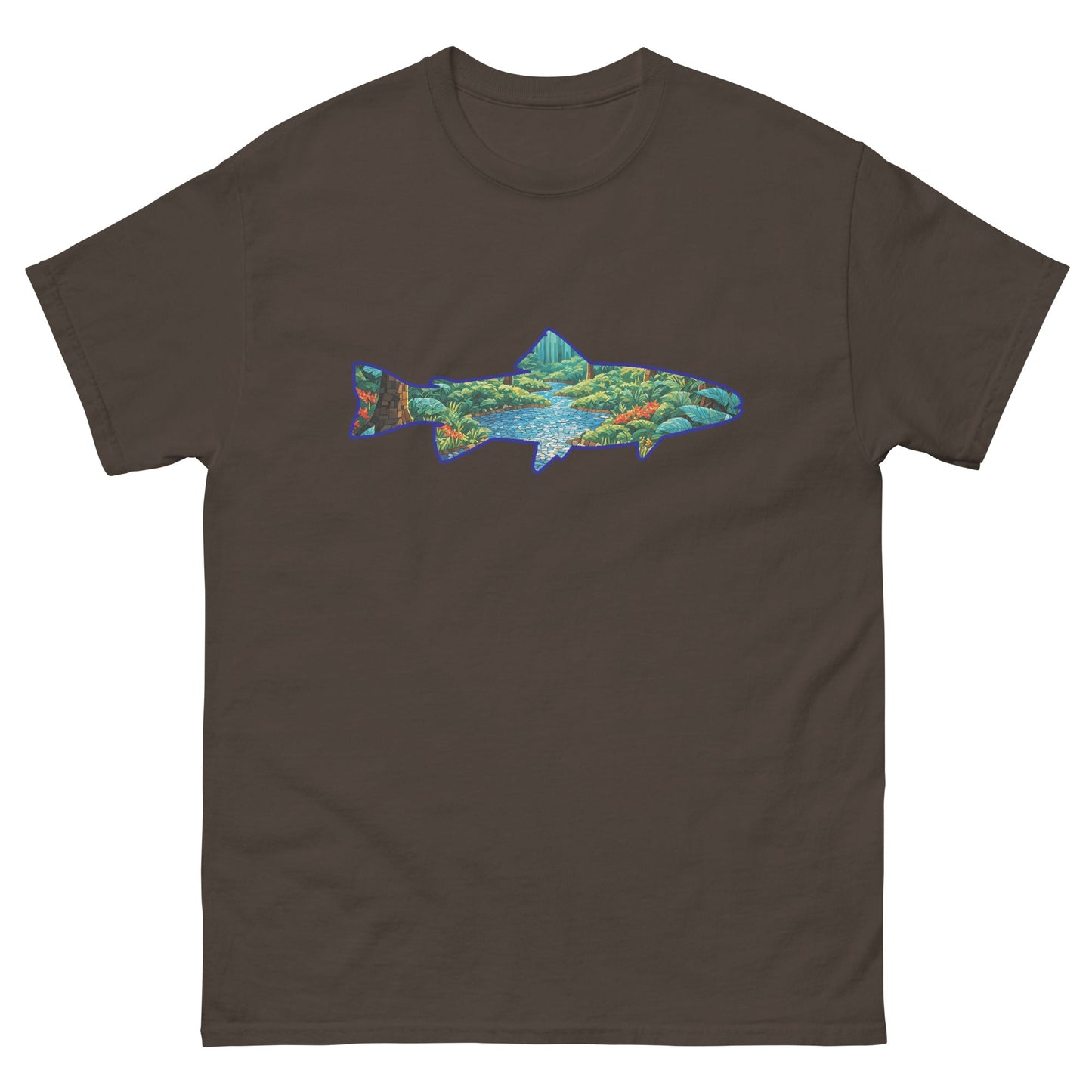 Mosaic Forest In Trout Men's Classic Tee - Men's Shirts - Discovery Co.