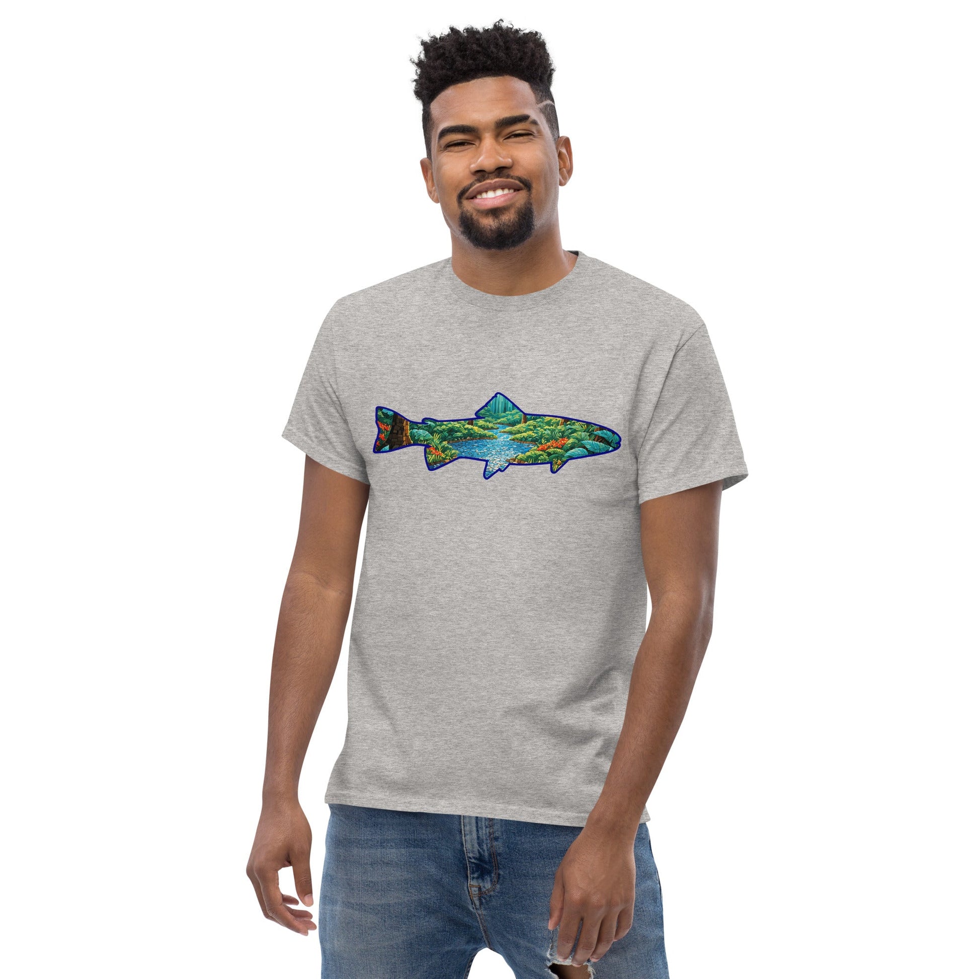 Mosaic Forest In Trout Men's Classic Tee - Men's Shirts - Discovery Co.