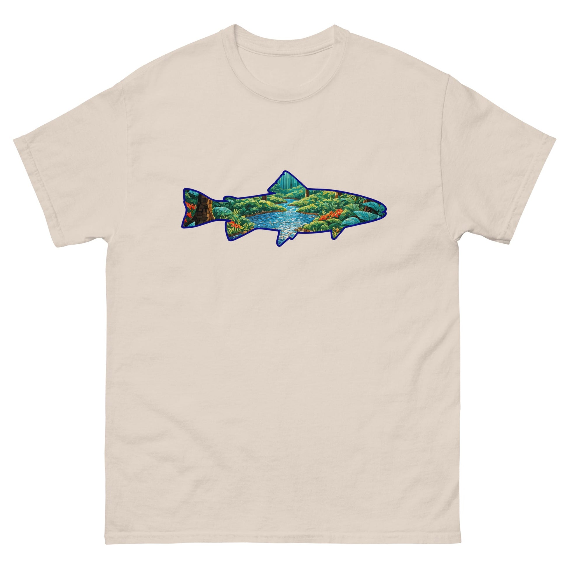 Mosaic Forest In Trout Men's Classic Tee - Men's Shirts - Discovery Co.