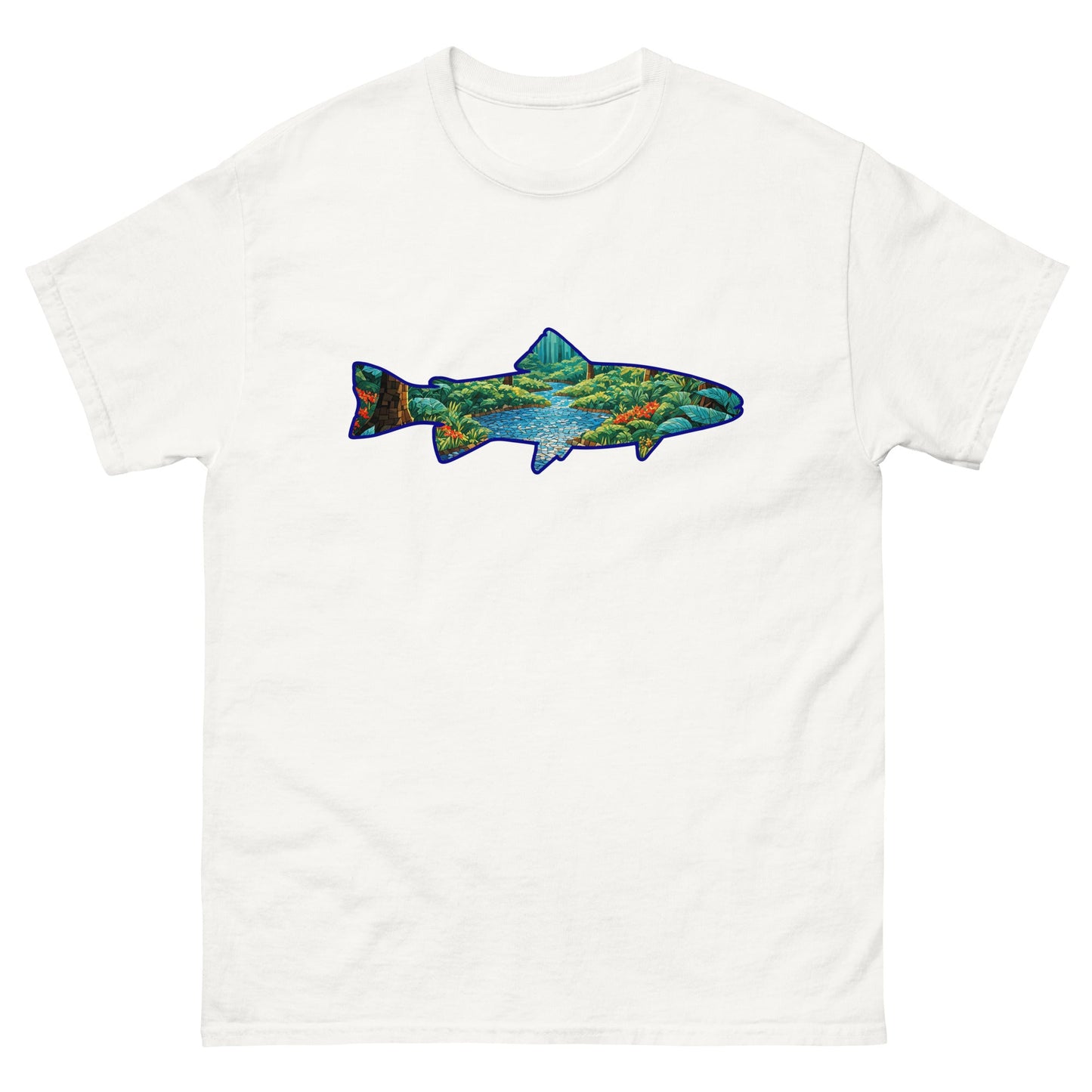 Mosaic Forest In Trout Men's Classic Tee - Men's Shirts - Discovery Co.