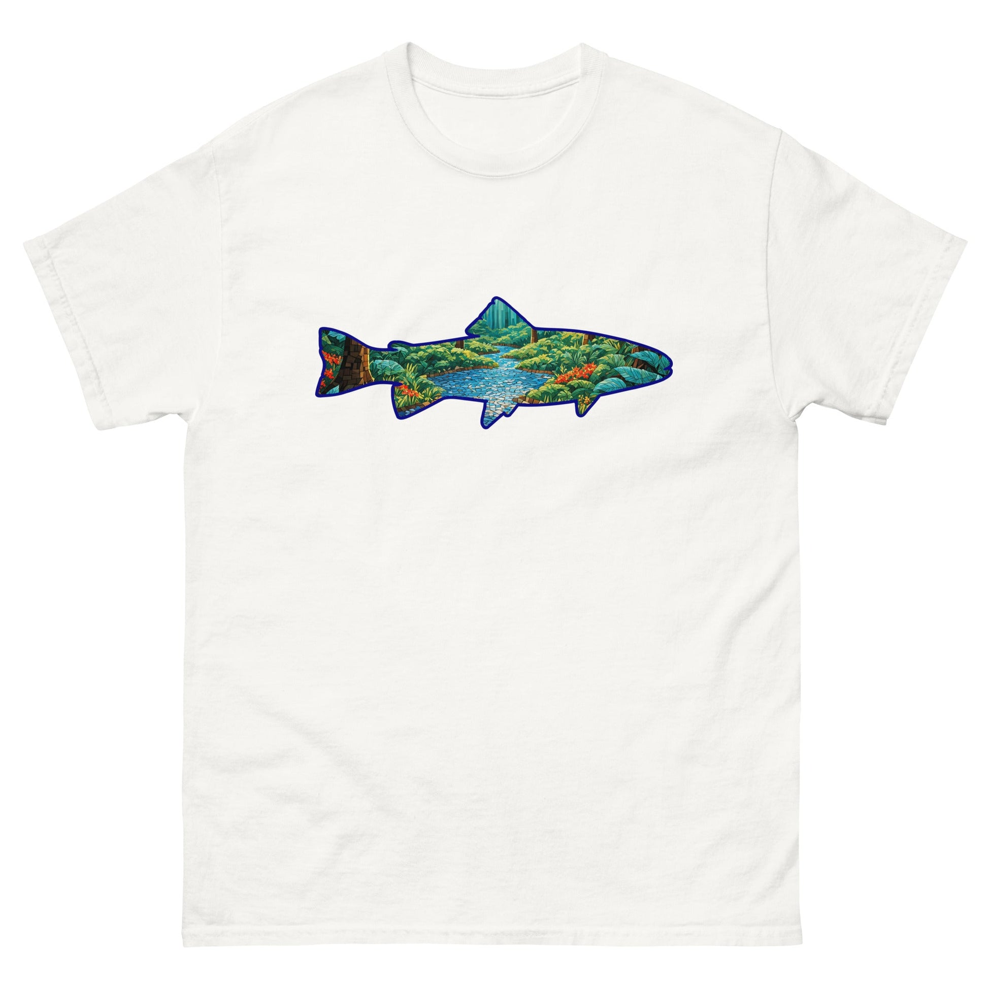 Mosaic Forest In Trout Men's Classic Tee - Men's Shirts - Discovery Co.