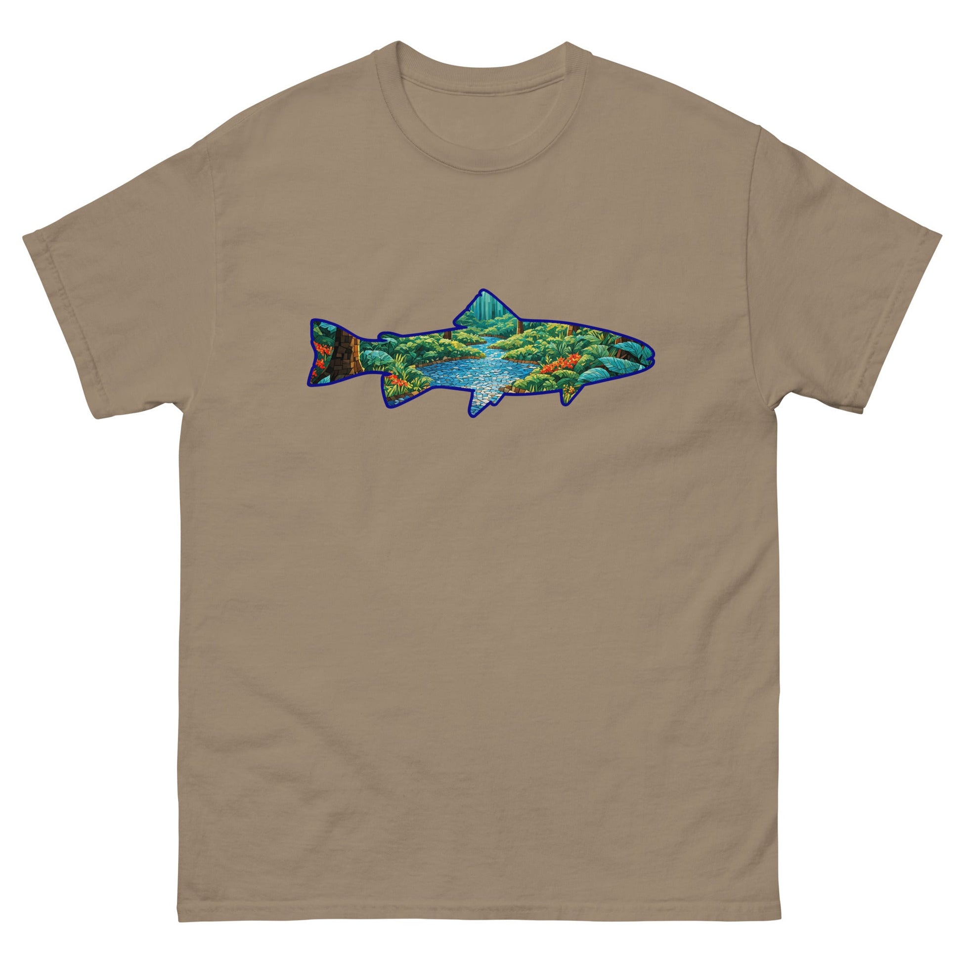 Mosaic Forest In Trout Men's Classic Tee - Men's Shirts - Discovery Co.