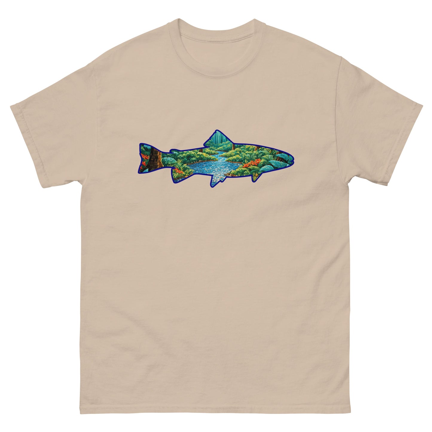 Mosaic Forest In Trout Men's Classic Tee - Men's Shirts - Discovery Co.