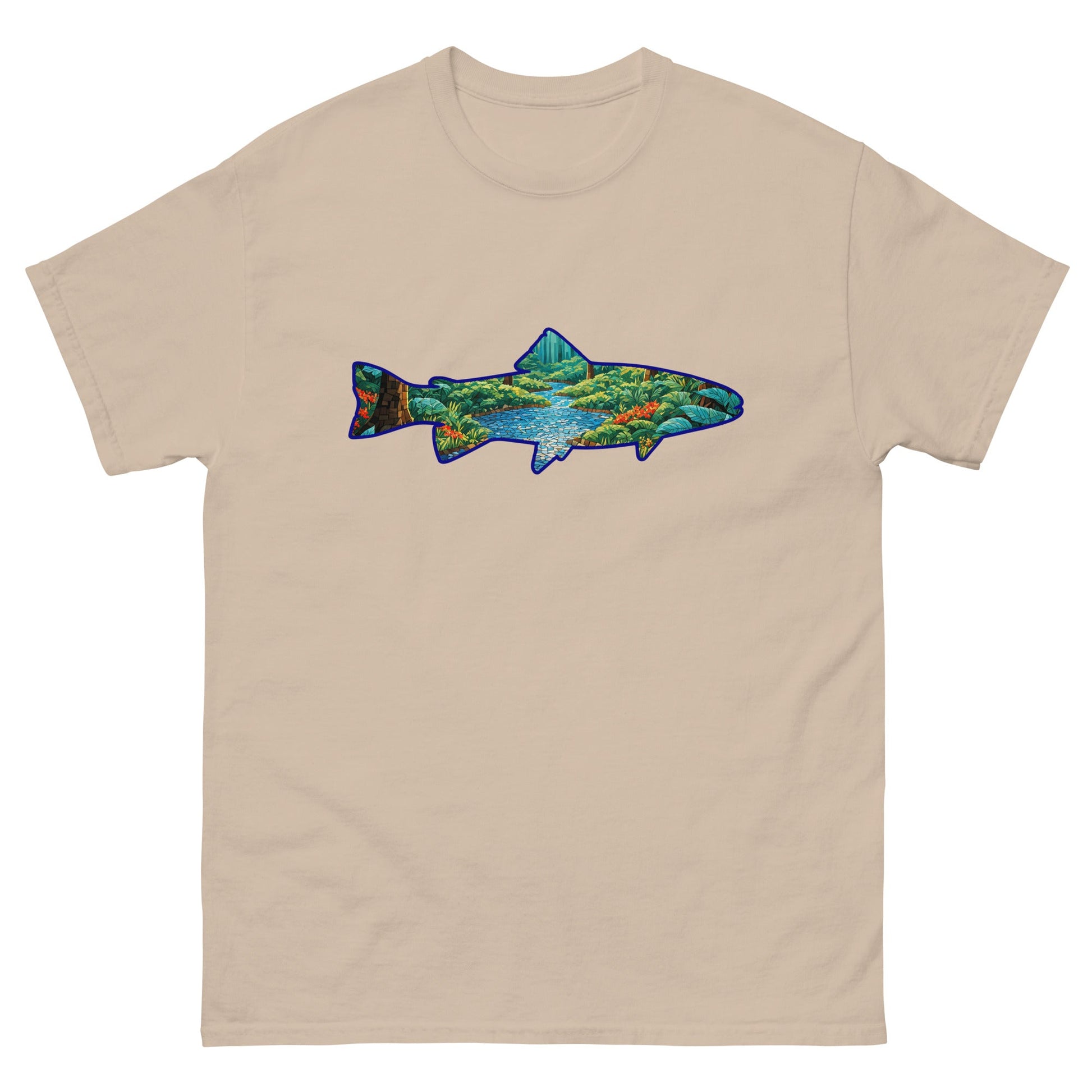 Mosaic Forest In Trout Men's Classic Tee - Men's Shirts - Discovery Co.