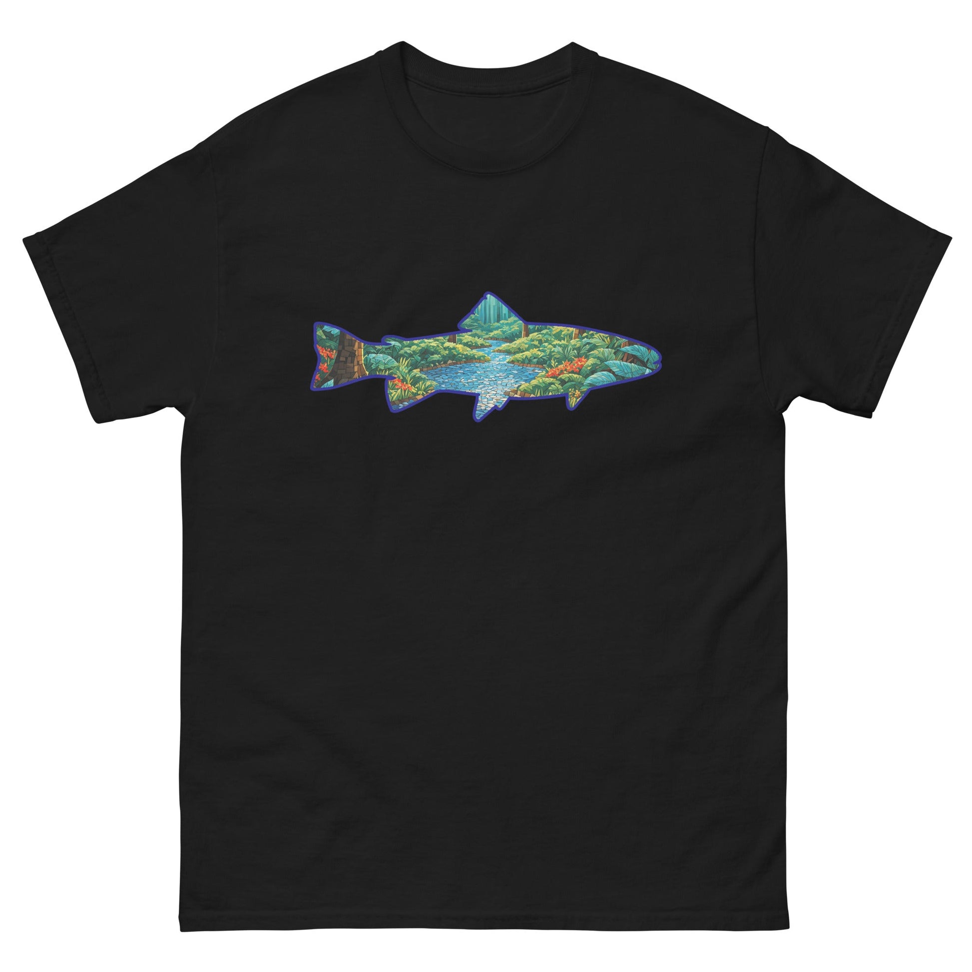 Mosaic Forest In Trout Men's Classic Tee - Men's Shirts - Discovery Co.