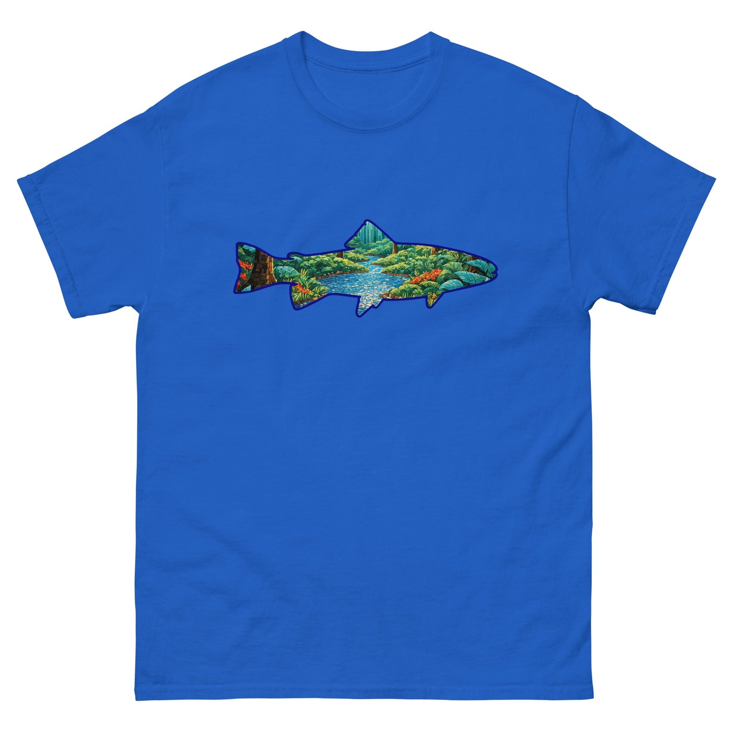 Mosaic Forest In Trout Men's Classic Tee - Men's Shirts - Discovery Co.