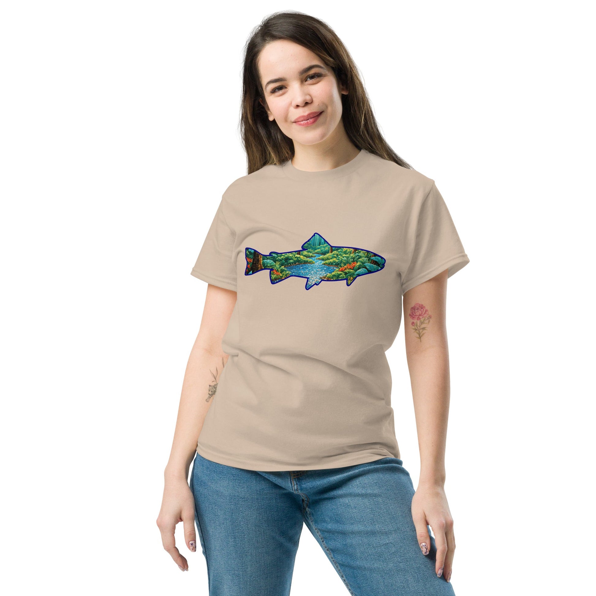 Mosaic Forest In Trout Women's Classic Tee - Women's Shirts - Discovery Co.