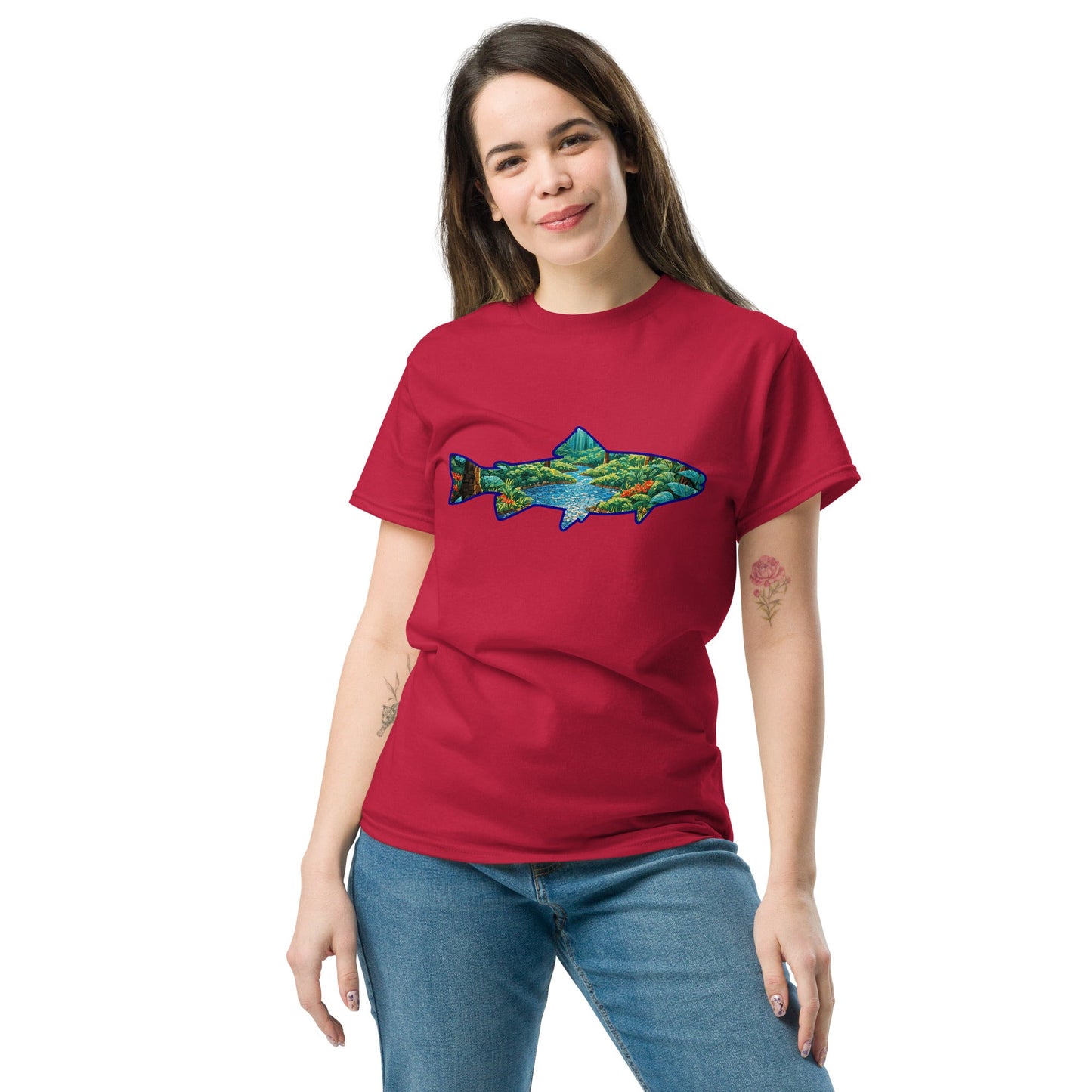 Mosaic Forest In Trout Women's Classic Tee - Women's Shirts - Discovery Co.