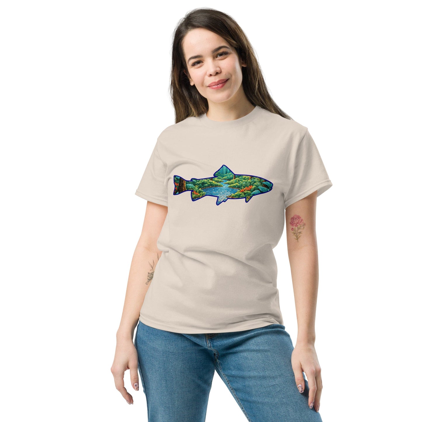 Mosaic Forest In Trout Women's Classic Tee - Women's Shirts - Discovery Co.