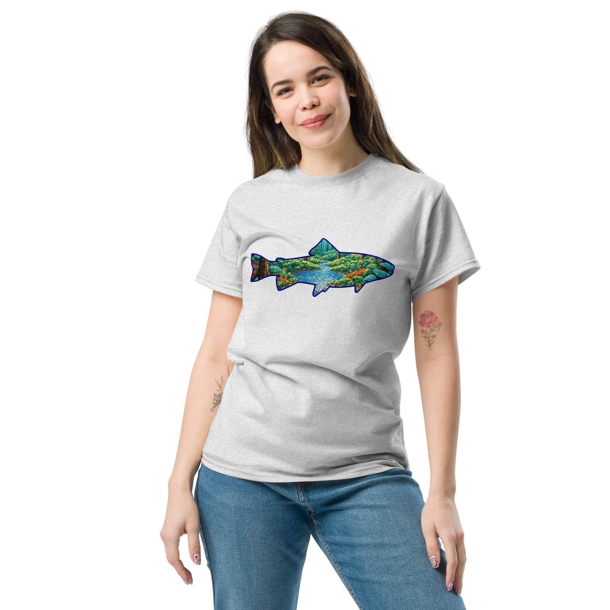 Mosaic Forest In Trout Women's Classic Tee - Women's Shirts - Discovery Co.