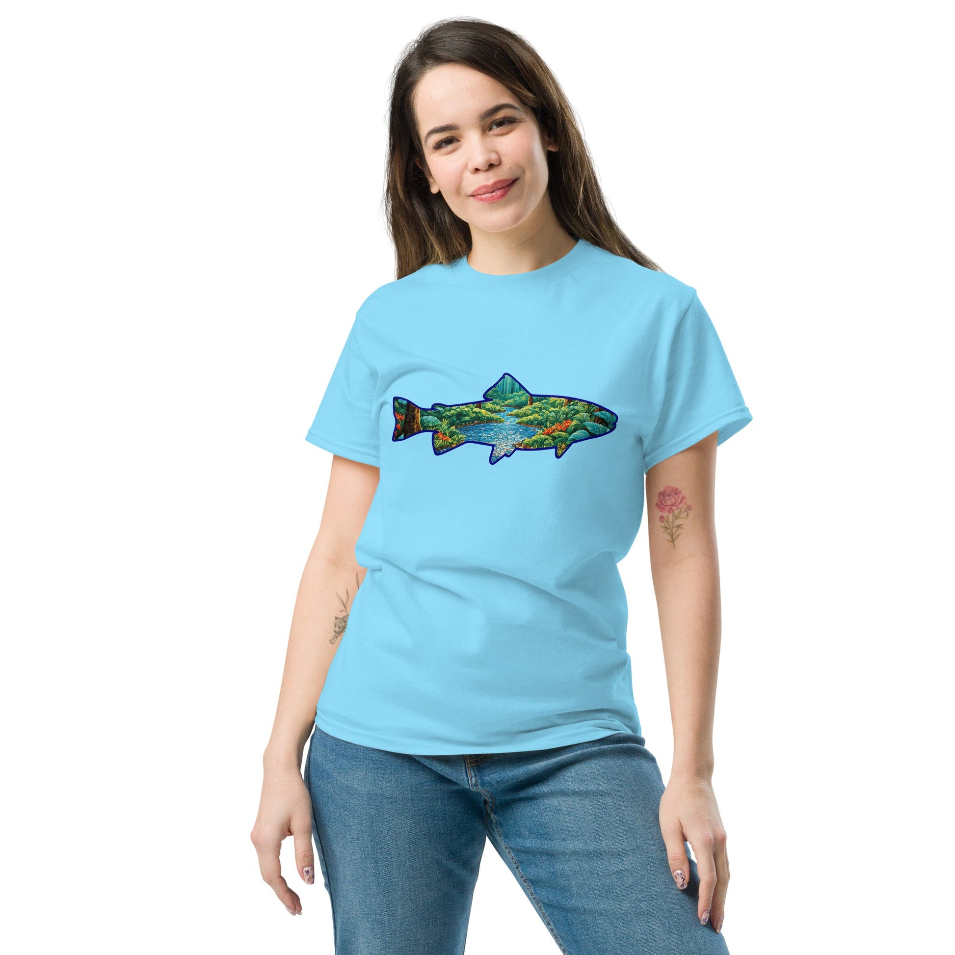 Mosaic Forest In Trout Women's Classic Tee - Women's Shirts - Discovery Co.