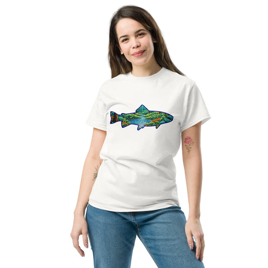 Mosaic Forest In Trout Women's Classic Tee - Women's Shirts - Discovery Co.