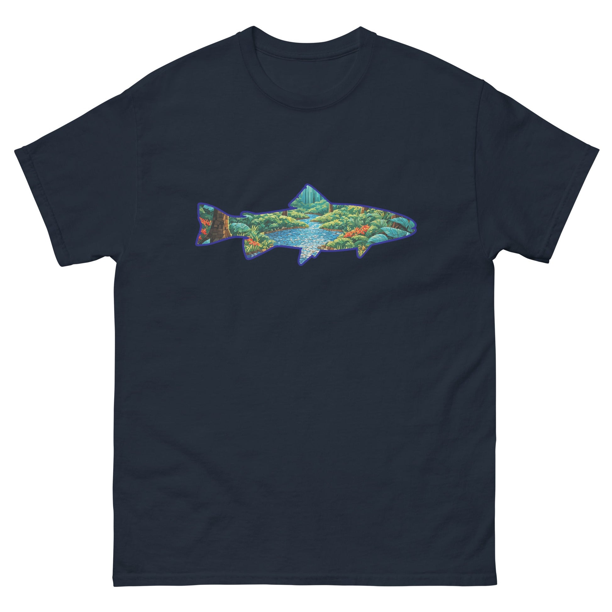 Mosaic Forest In Trout Women's Classic Tee - Women's Shirts - Discovery Co.