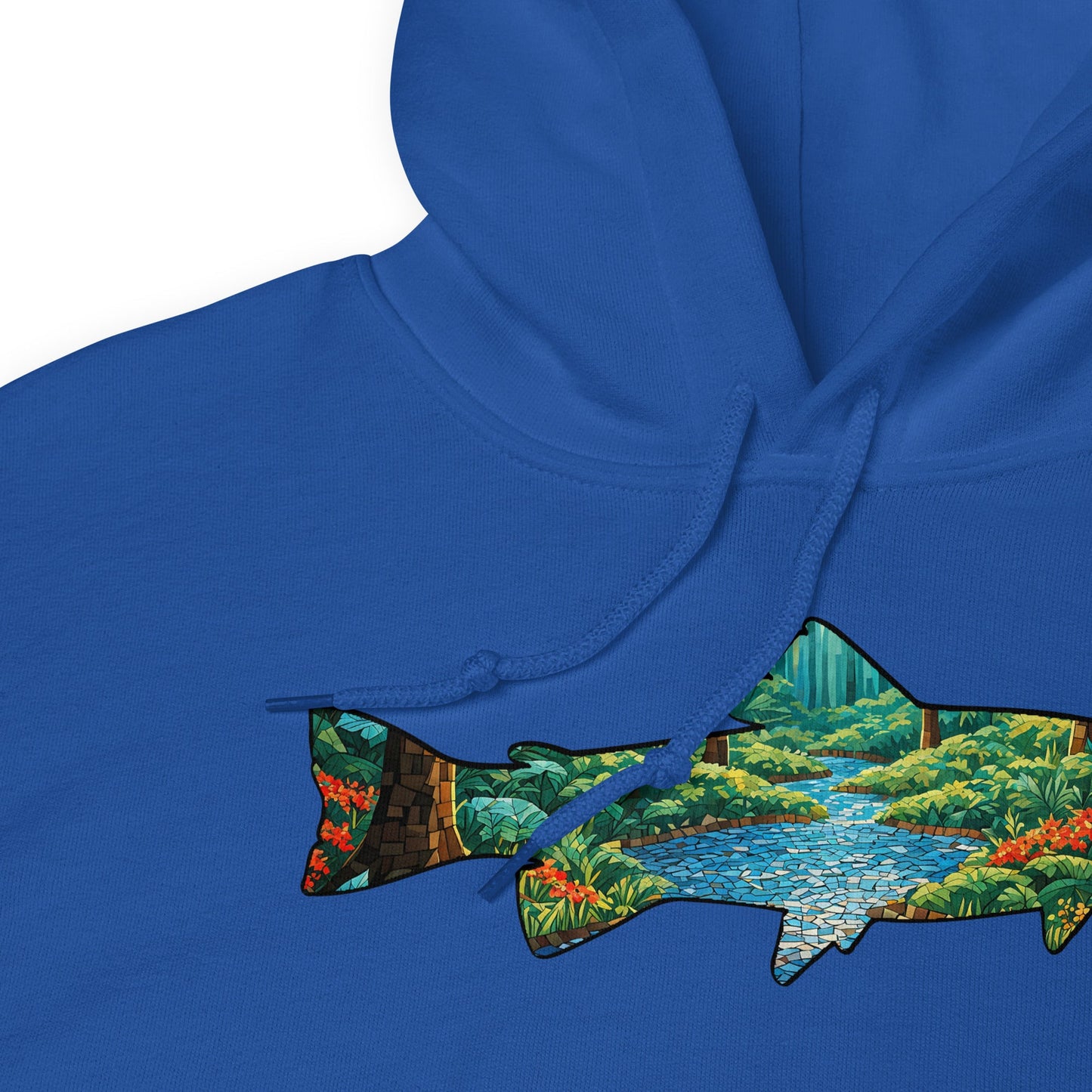 Mosaic Forest Trout Men's (Unisex) Hoodie - Hoodies - Discovery Co.