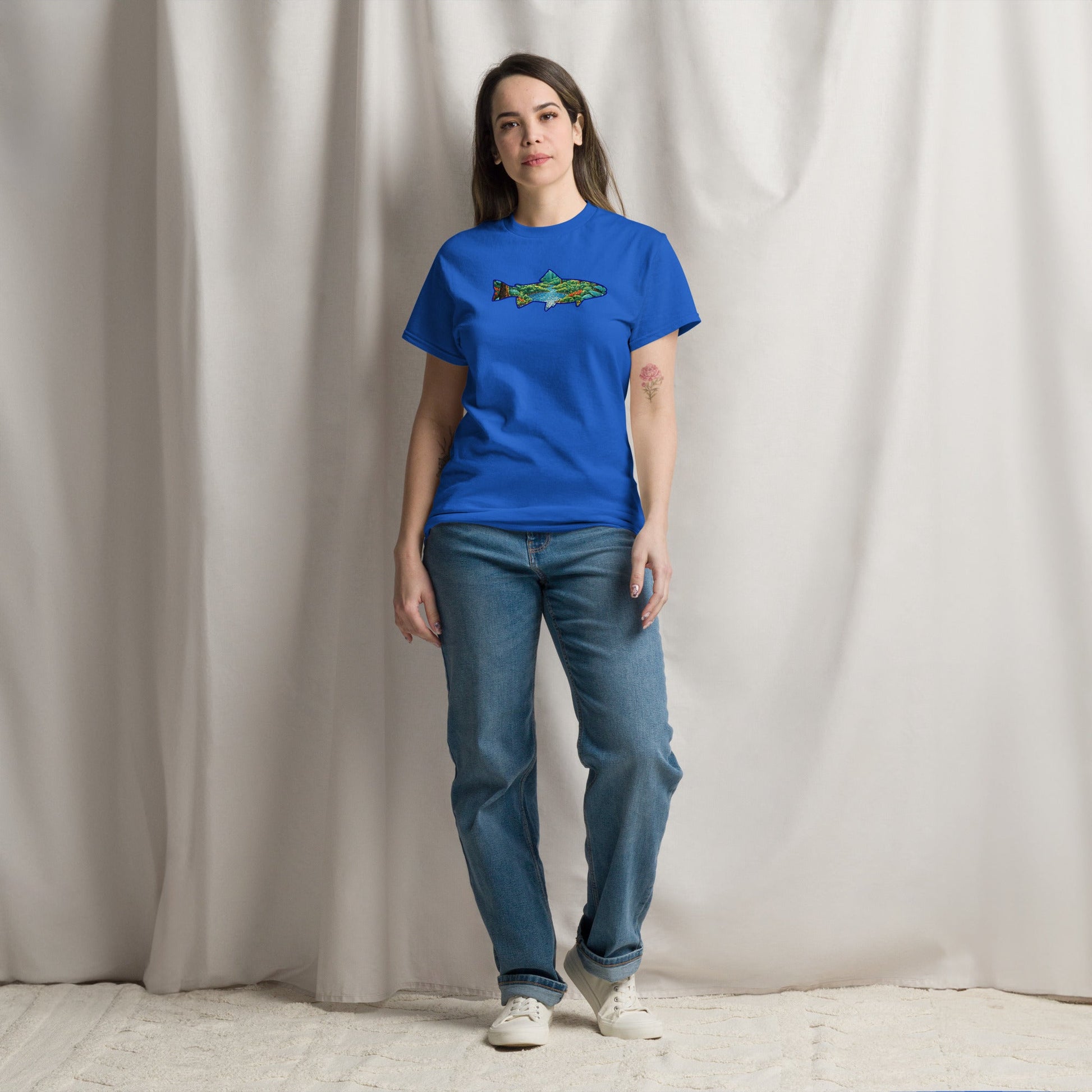 Mosaic Forest Trout Women's (Unisex) Classic Tee - Women's Shirts - Discovery Co.
