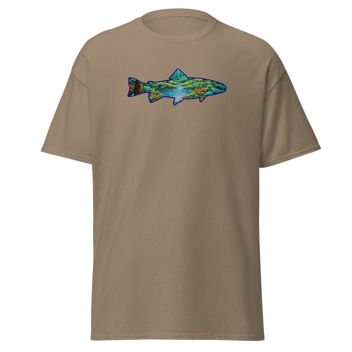 Mosaic Forest Trout Women's (Unisex) Classic Tee - Women's Shirts - Discovery Co.